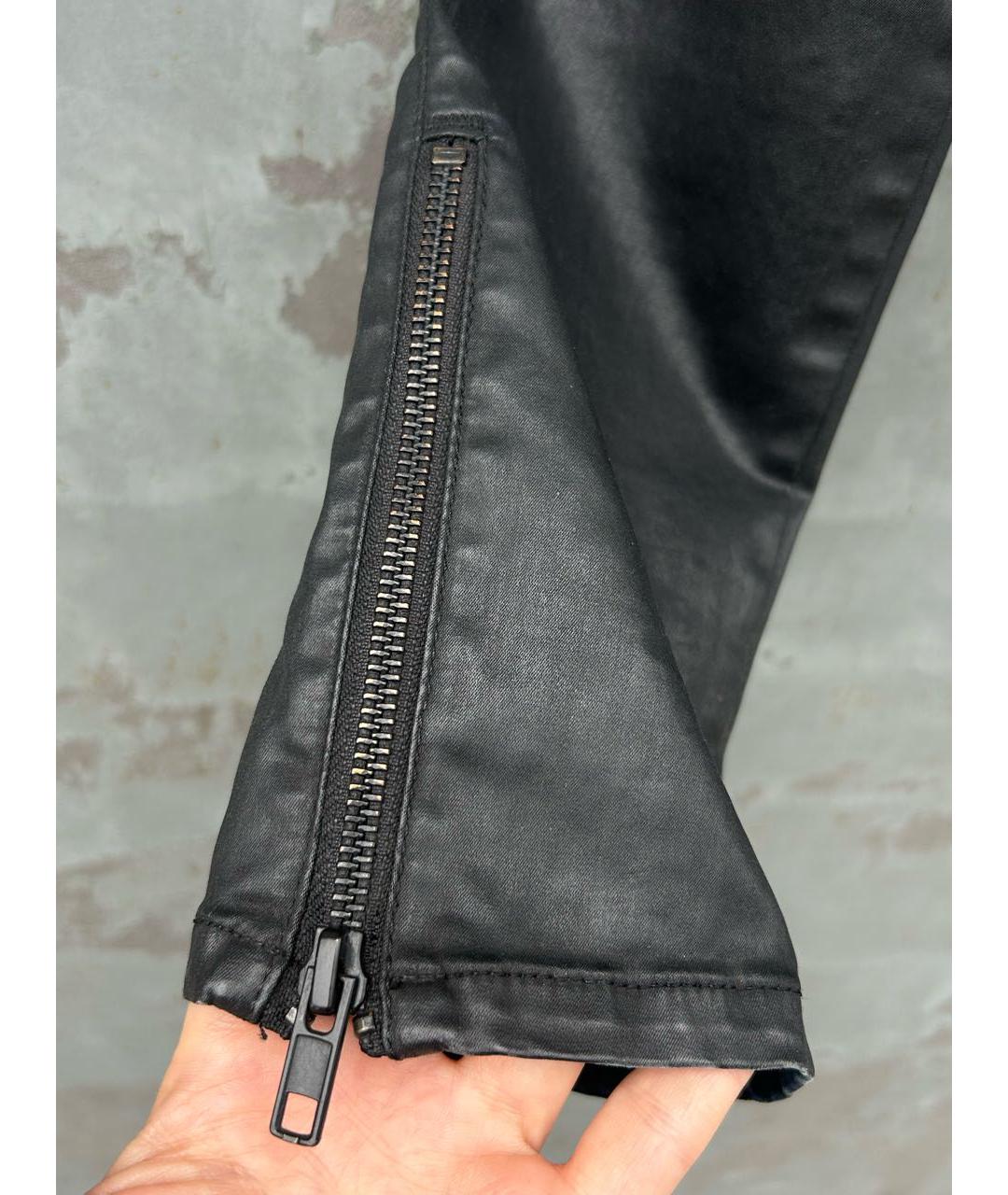 DIESEL Черные хлопковые брюки узкие, фото 6