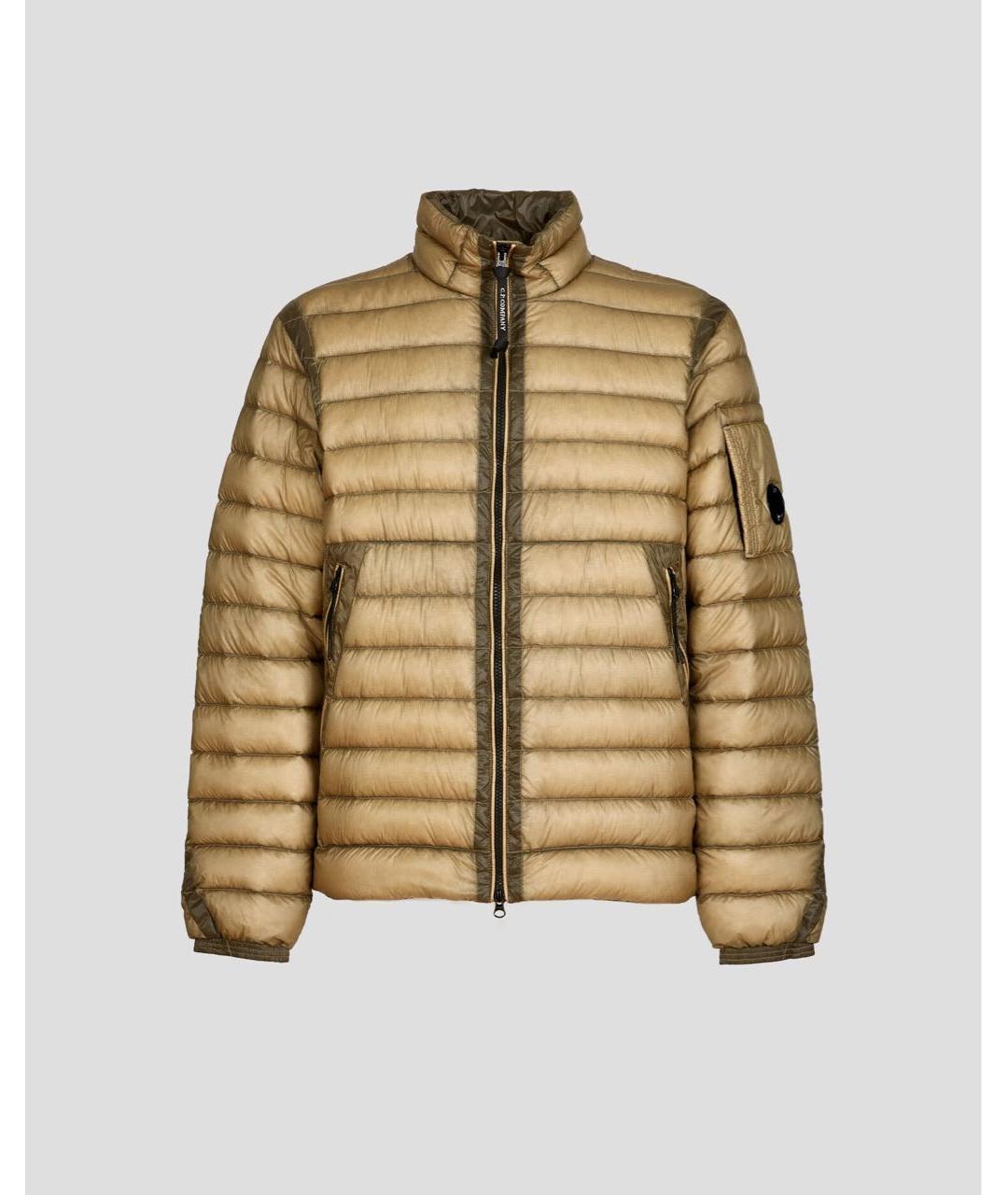 CP COMPANY Горчичный полиамидовый пуховик, фото 8