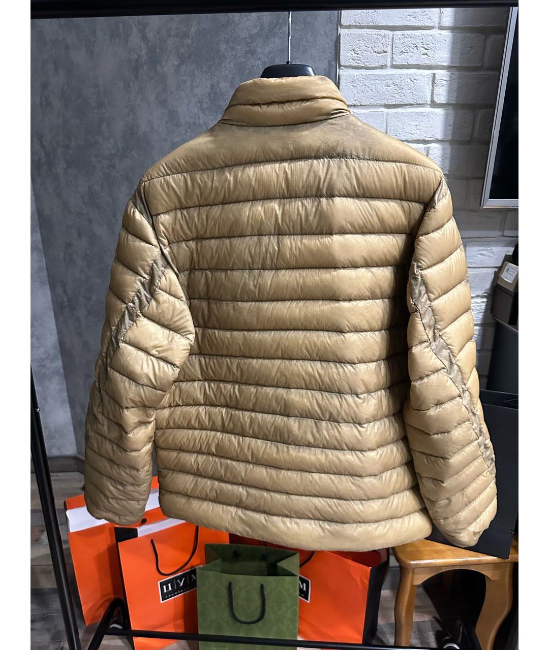 CP COMPANY Горчичный полиамидовый пуховик, фото 3