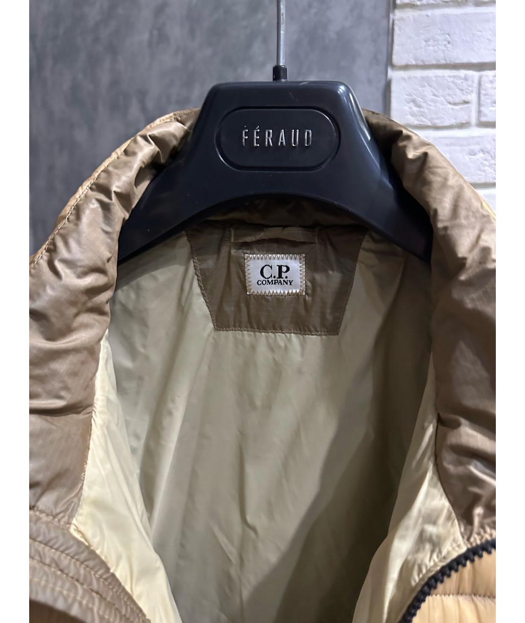 CP COMPANY Горчичный полиамидовый пуховик, фото 5