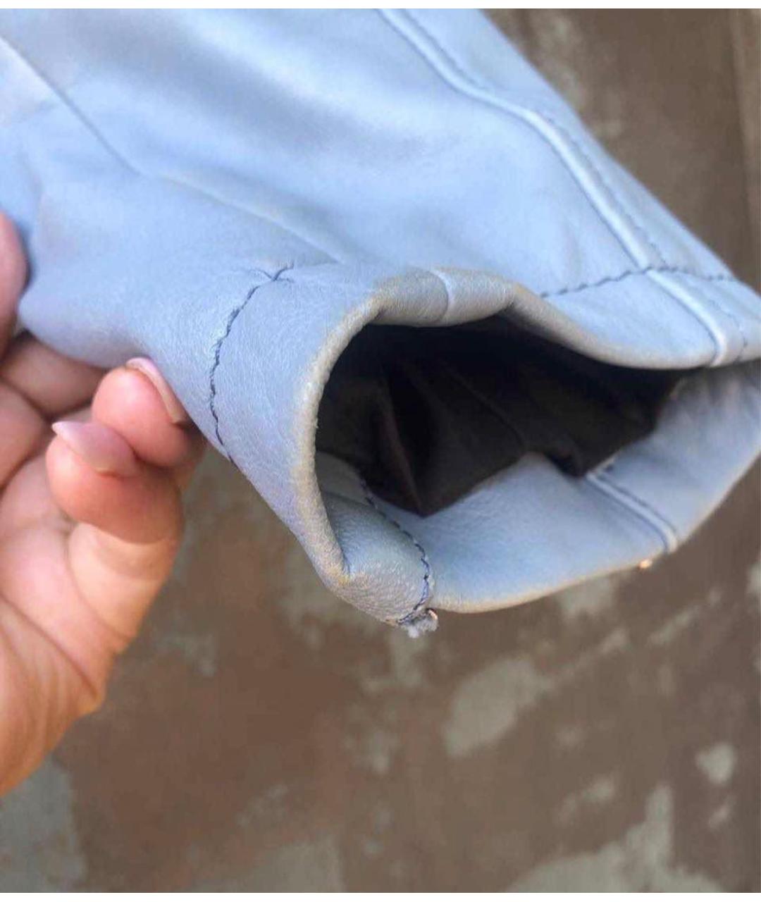 DIESEL Голубая кожаная куртка, фото 7