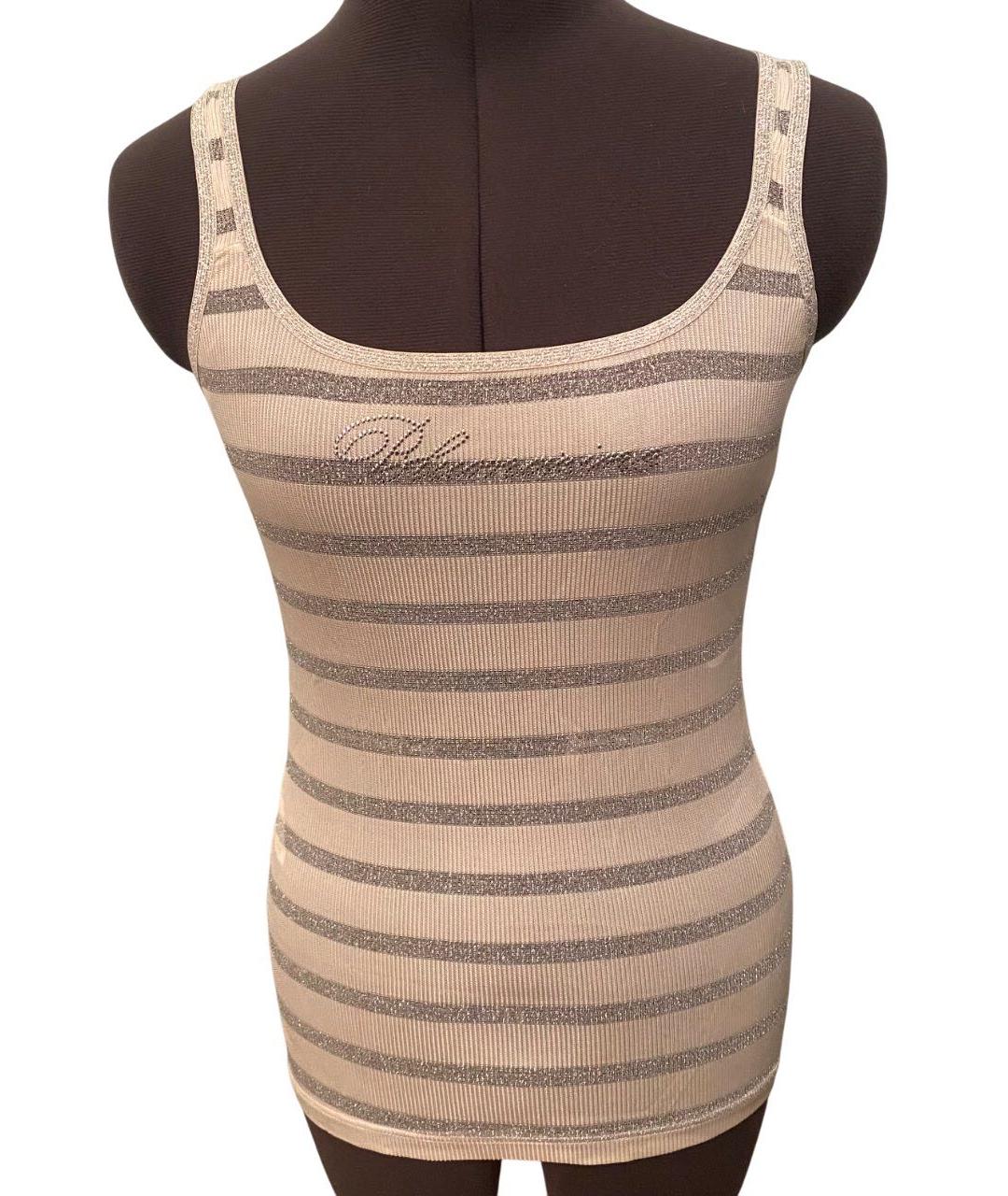 BLUMARINE Белая вискозная майка, фото 8