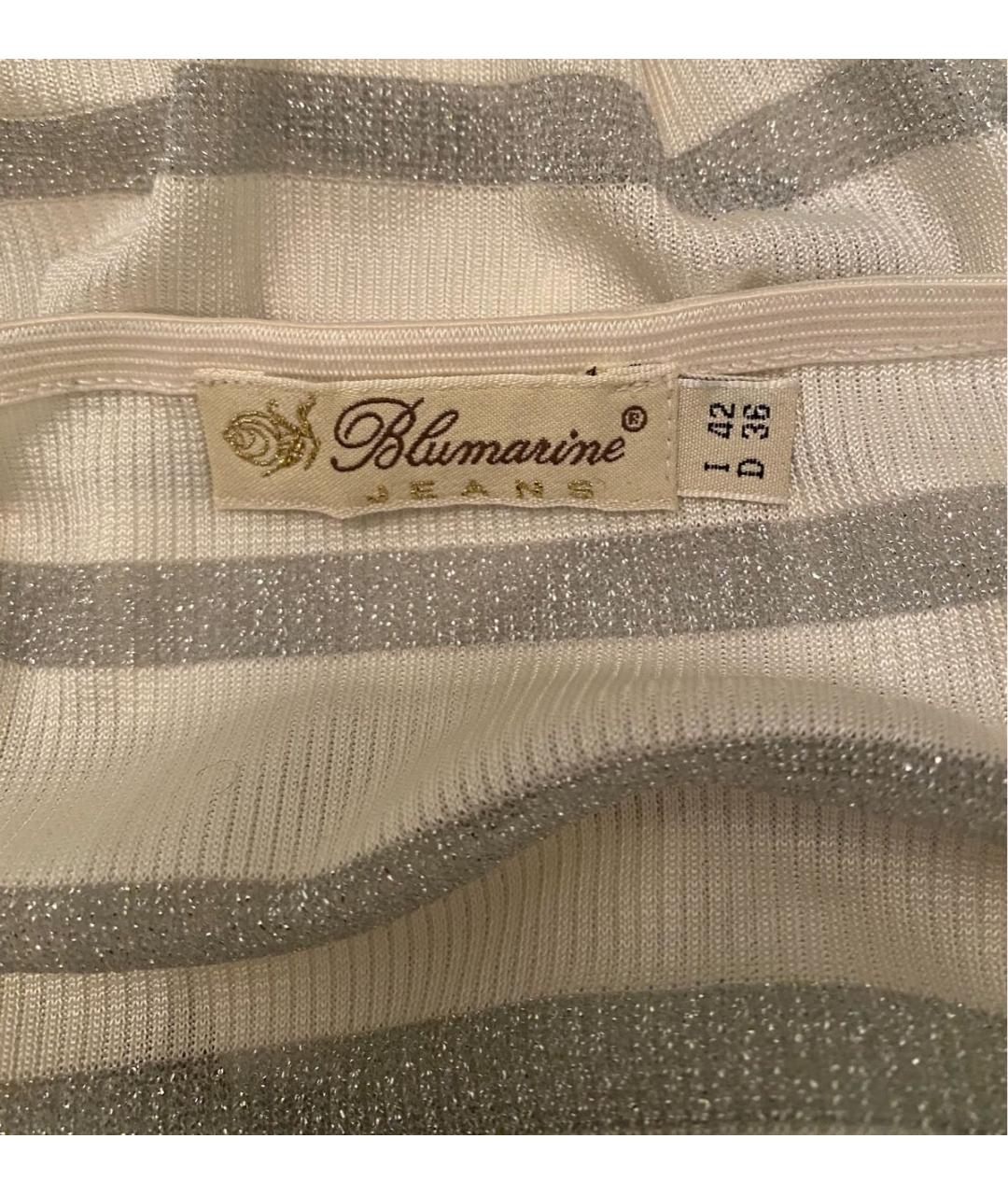 BLUMARINE Белая вискозная майка, фото 6