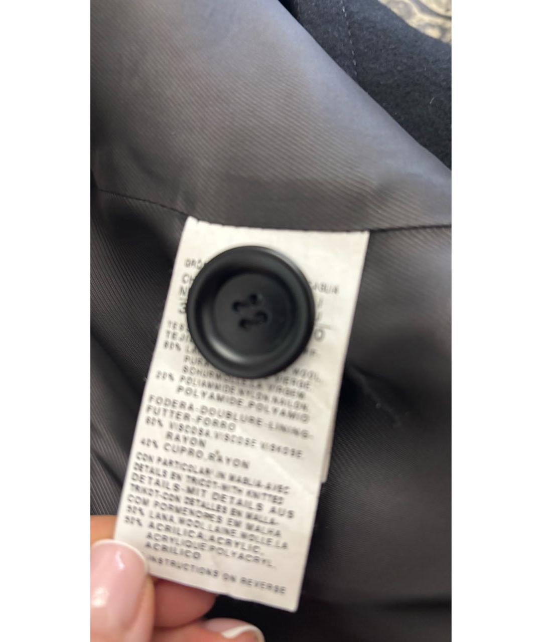 SPORT MAX CODE Черное шерстяное пальто, фото 5
