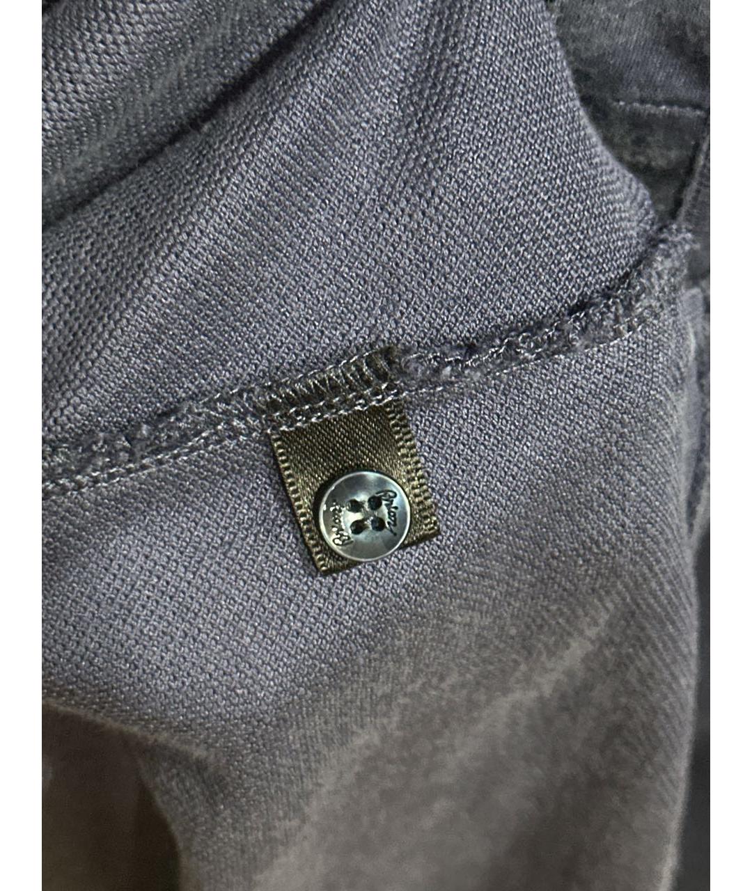 BRIONI Темно-синее хлопковое поло с коротким рукавом, фото 8