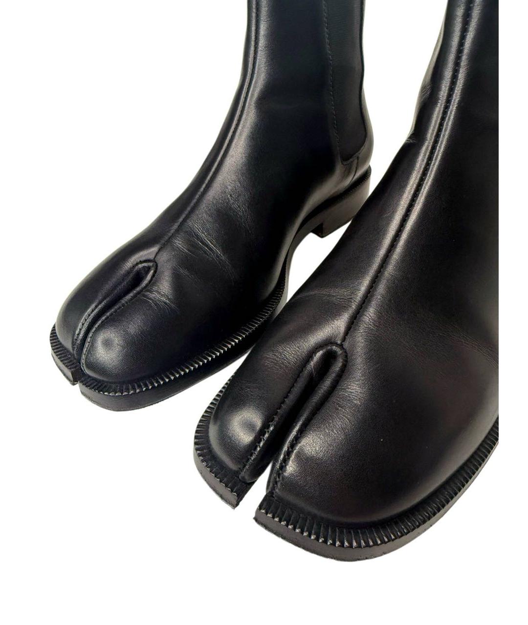 MAISON MARGIELA Черные кожаные ботинки, фото 5