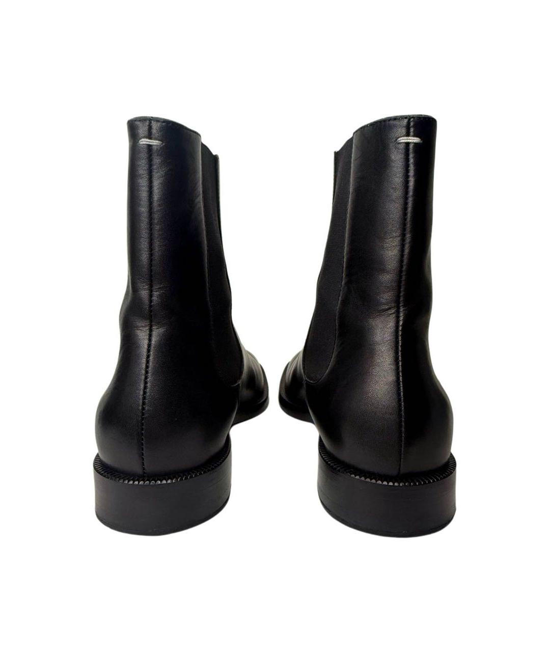 MAISON MARGIELA Черные кожаные ботинки, фото 7