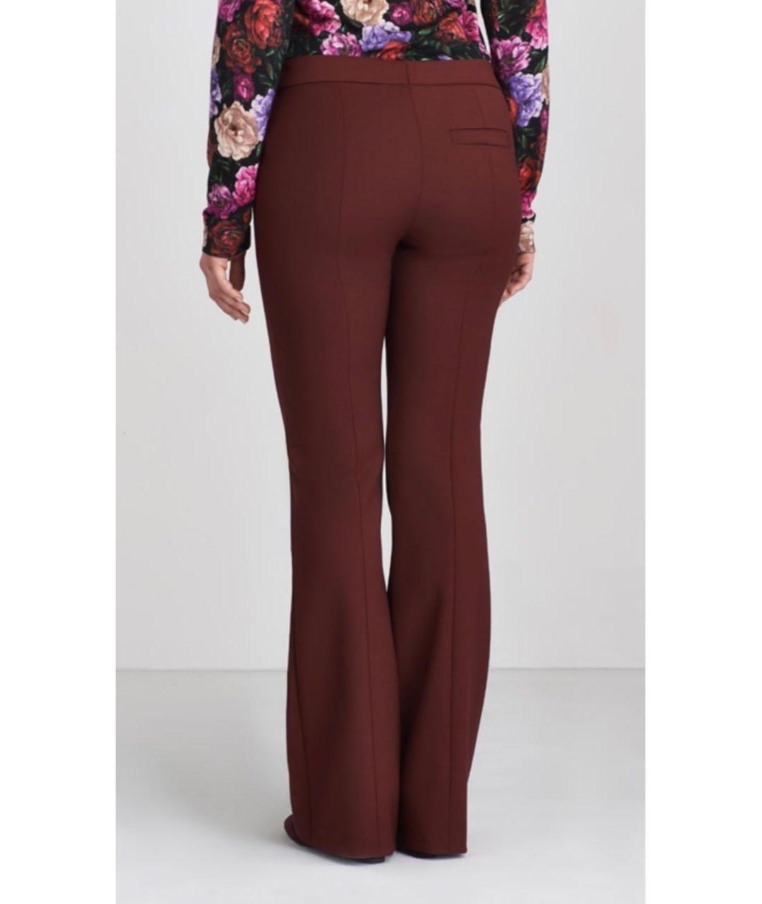 ESCADA Бордовые шерстяные брюки широкие, фото 3