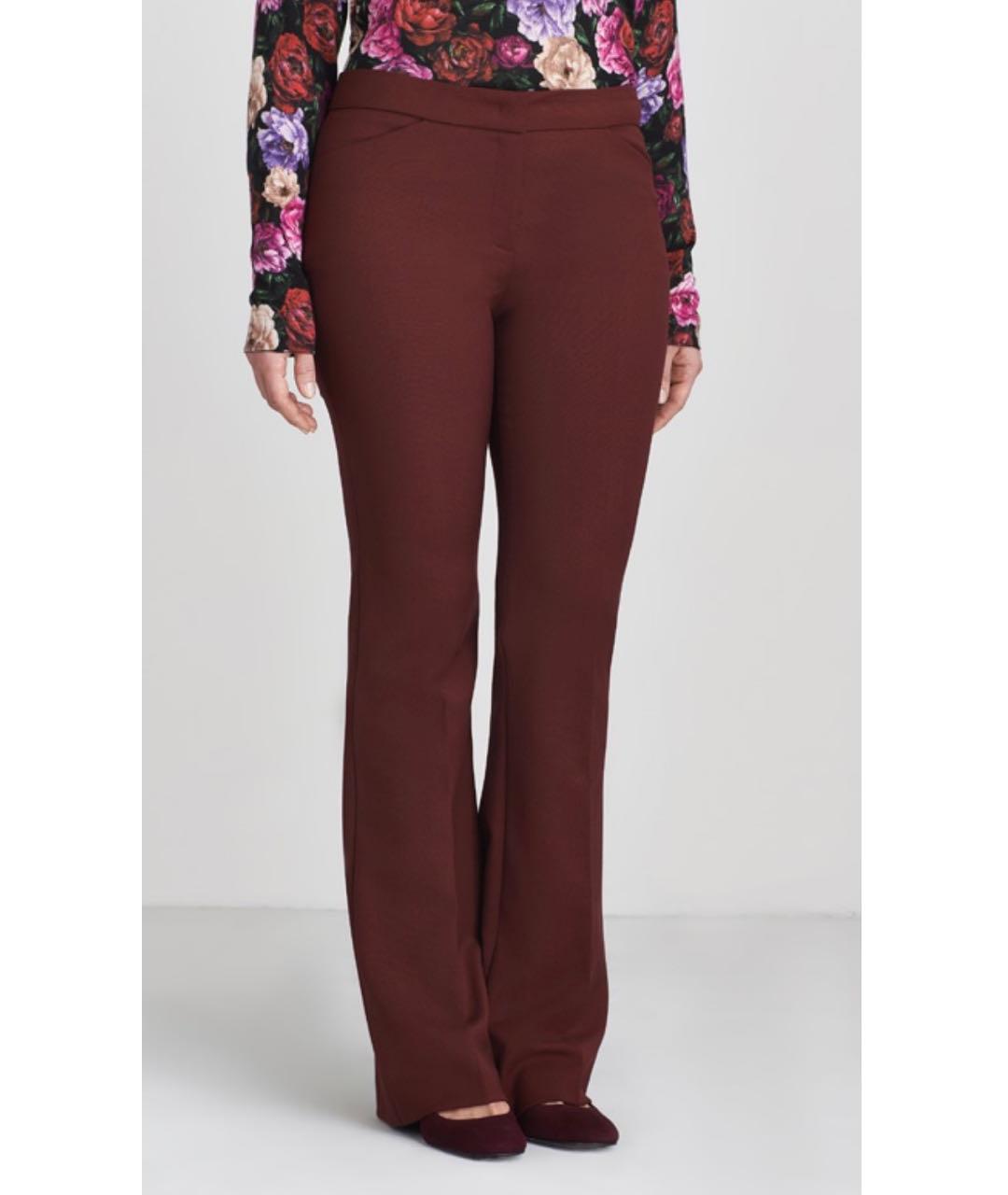 ESCADA Бордовые шерстяные брюки широкие, фото 2