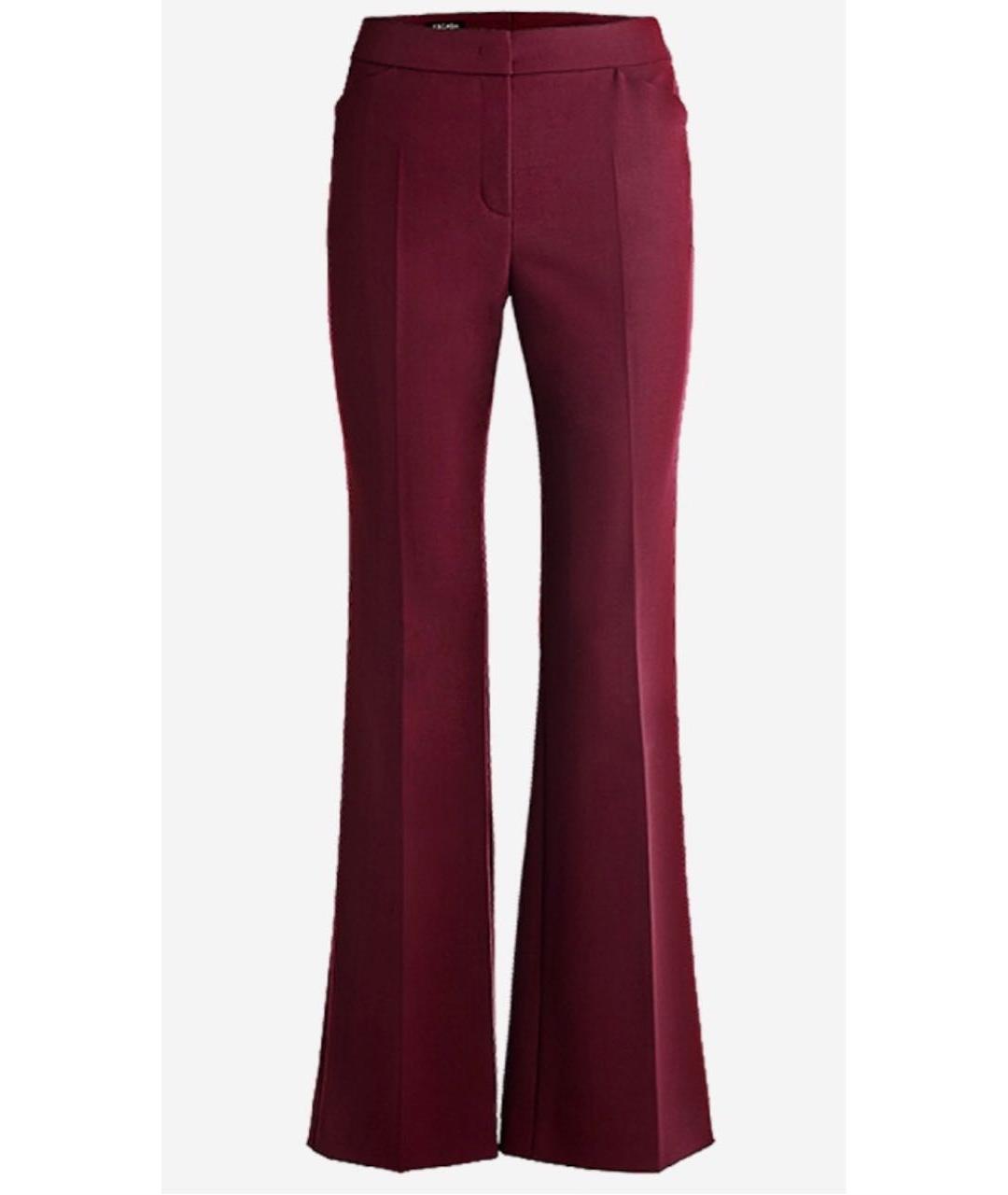 ESCADA Бордовые шерстяные брюки широкие, фото 5