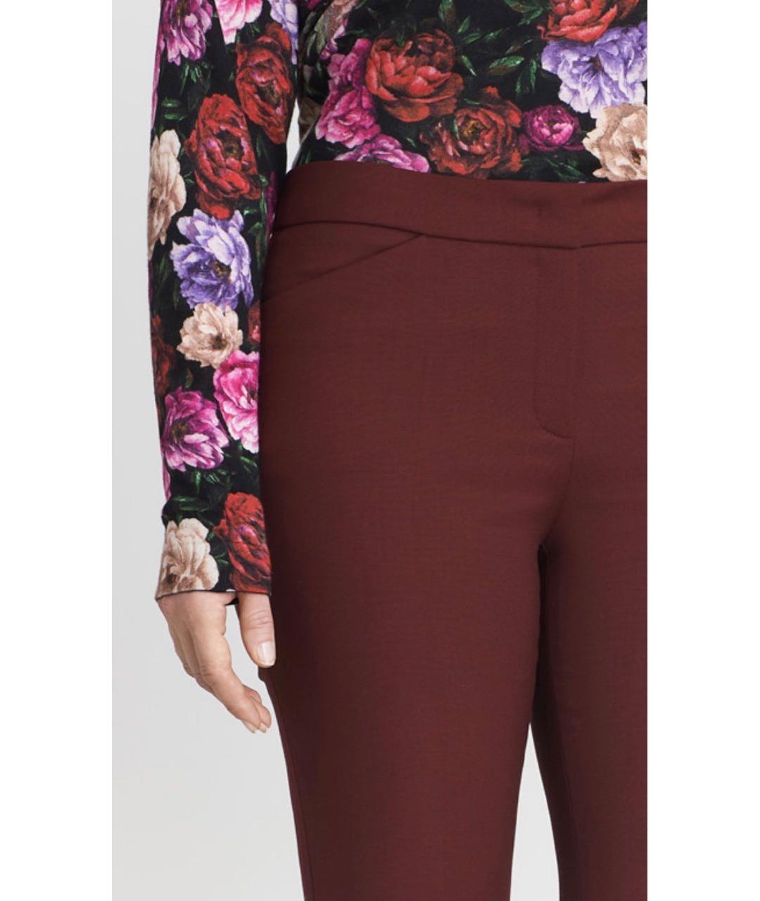 ESCADA Бордовые шерстяные брюки широкие, фото 4