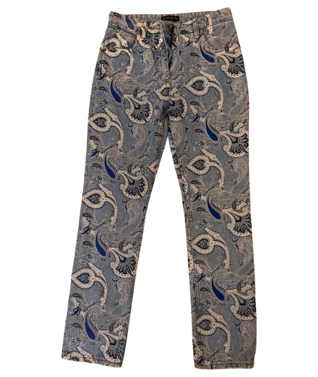 ETRO Голубые хлопковые прямые джинсы, фото 1