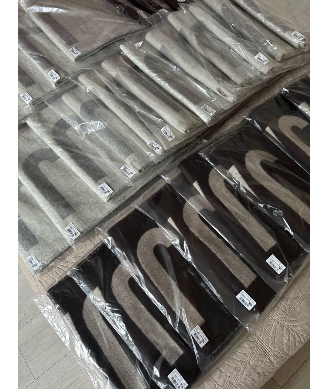 JACQUEMUS Коричневый шерстяной шарф, фото 2