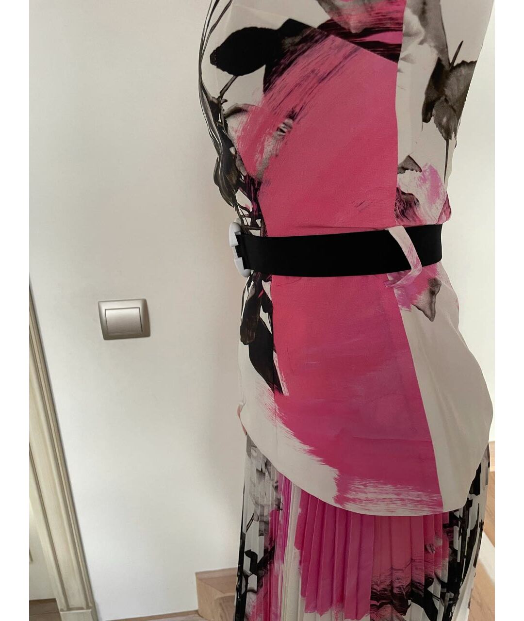 CHRISTOPHER KANE Розовое шелковое повседневное платье, фото 7