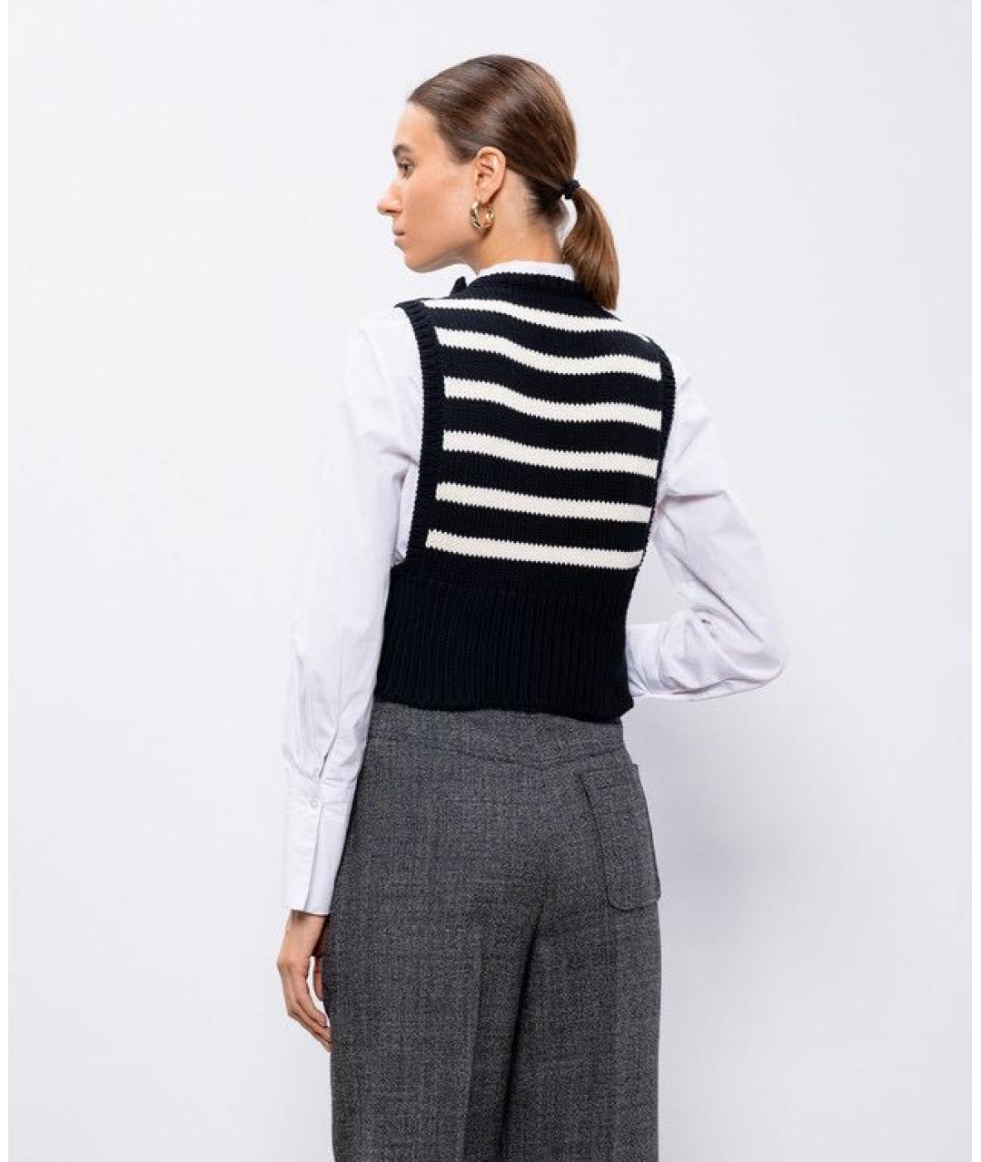 CHRISTIAN DIOR Черная хлопковая жилетка, фото 2