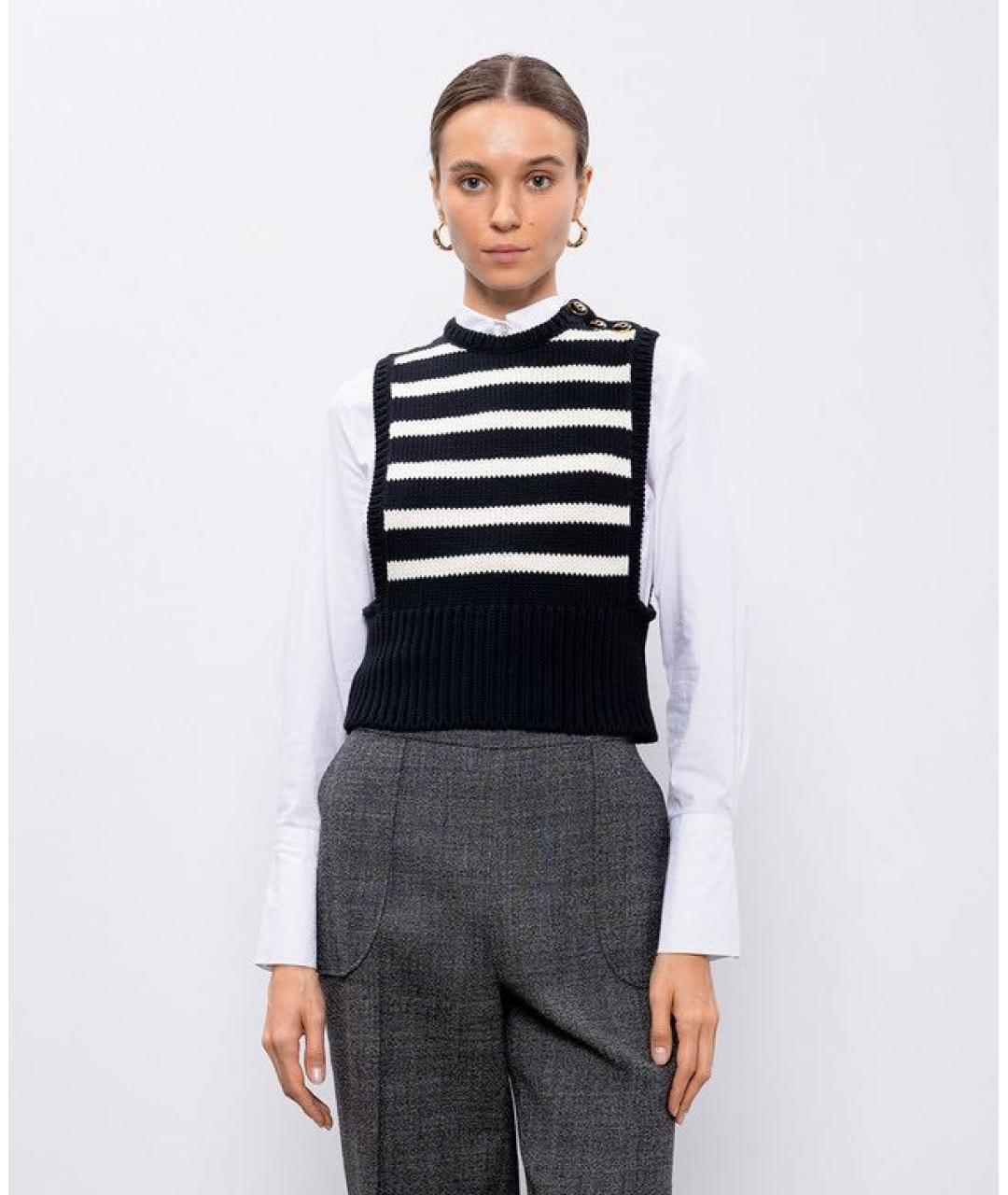 CHRISTIAN DIOR Черная хлопковая жилетка, фото 3