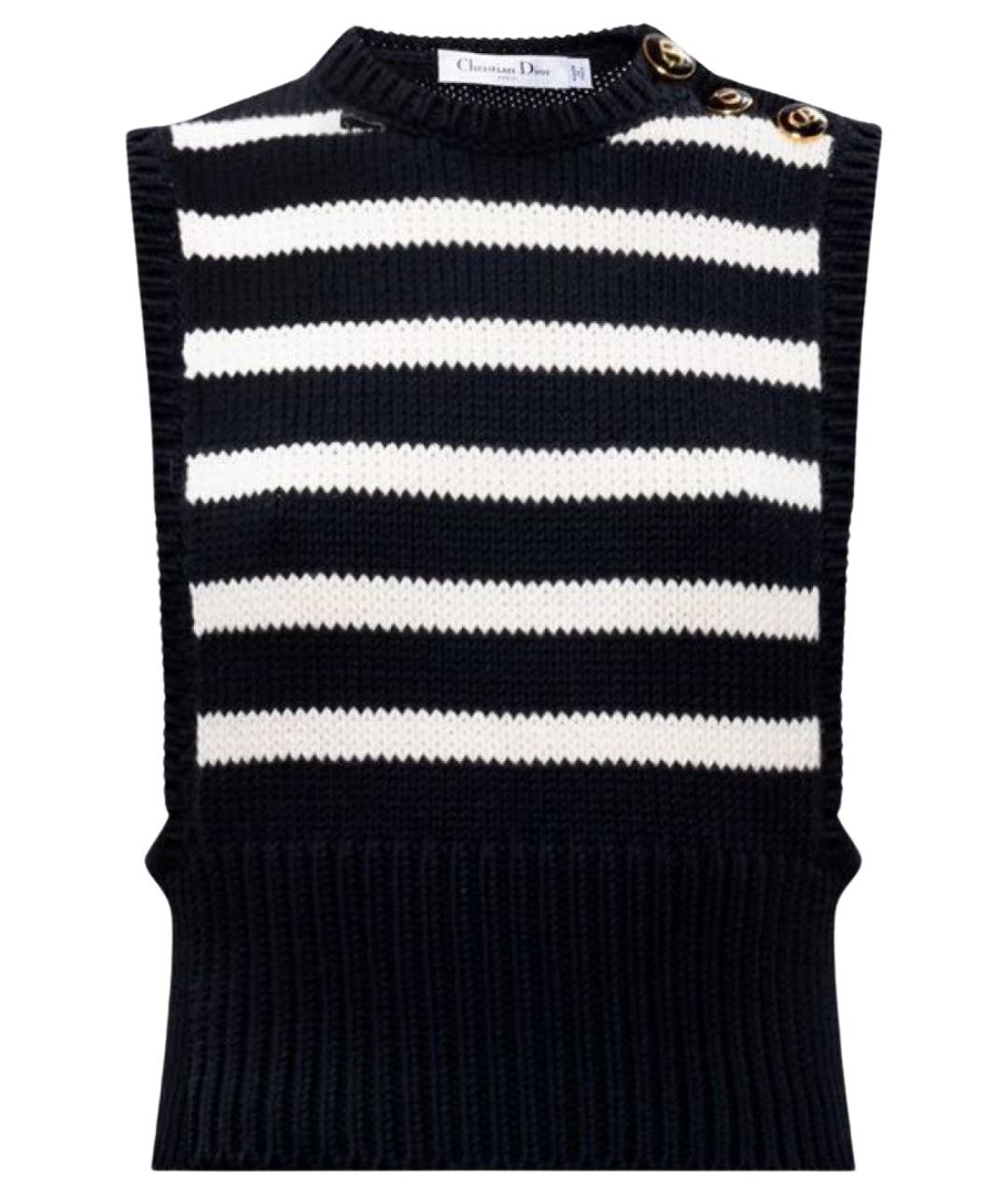 CHRISTIAN DIOR Черная хлопковая жилетка, фото 1