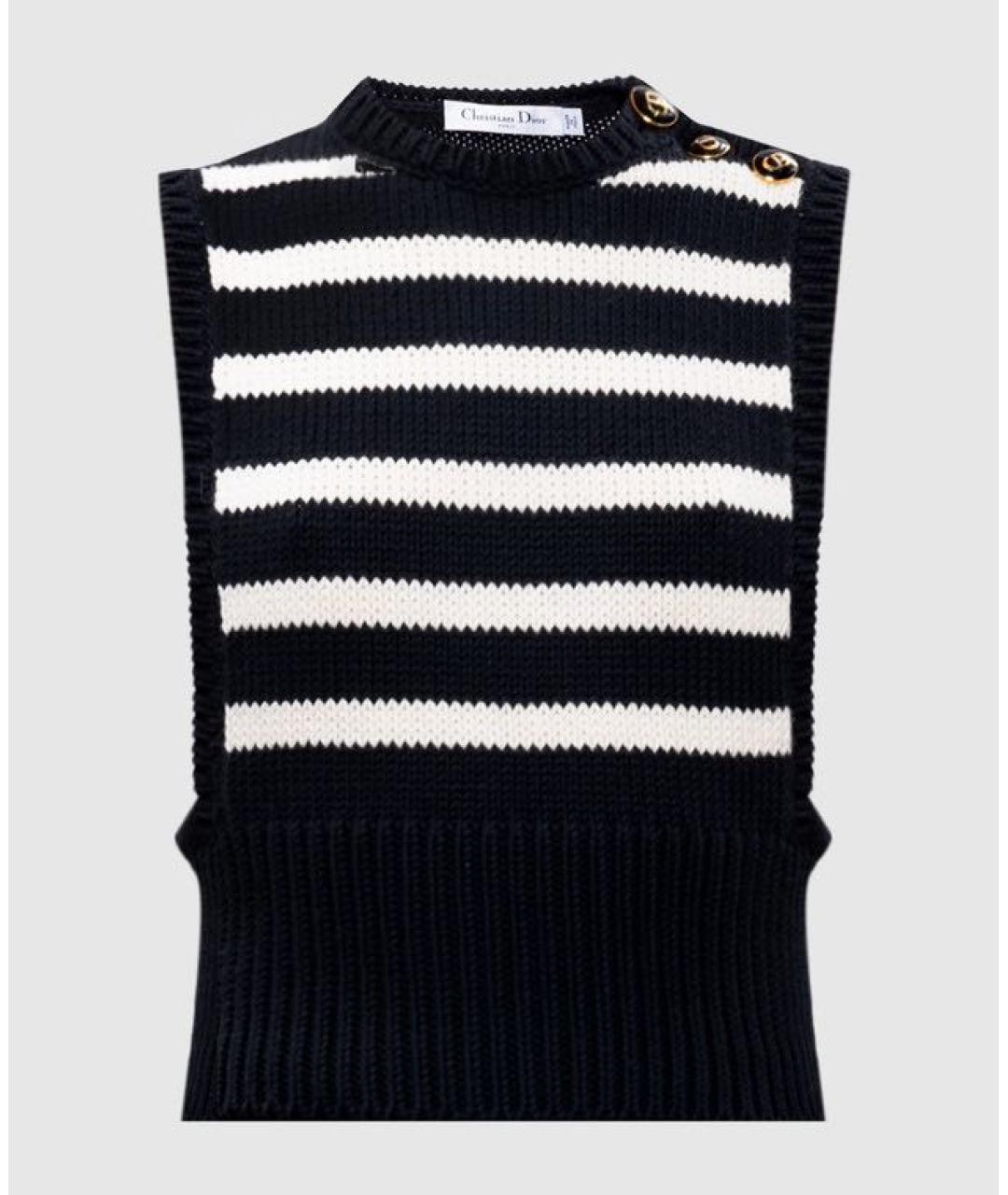 CHRISTIAN DIOR Черная хлопковая жилетка, фото 5