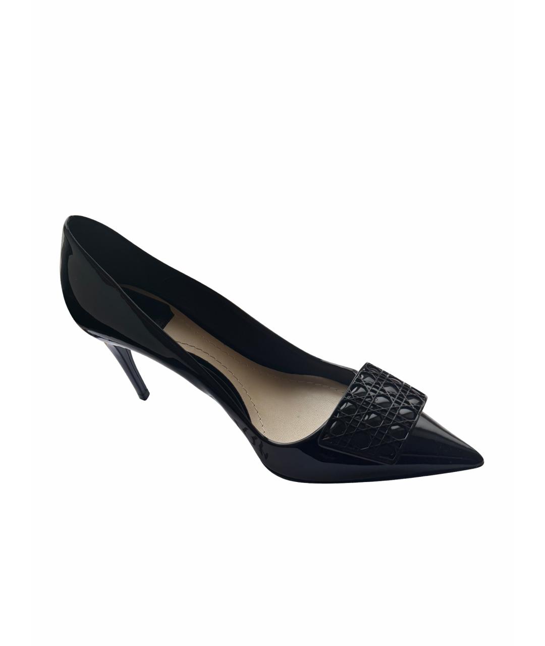 CHRISTIAN DIOR Черные кожаные туфли, фото 1