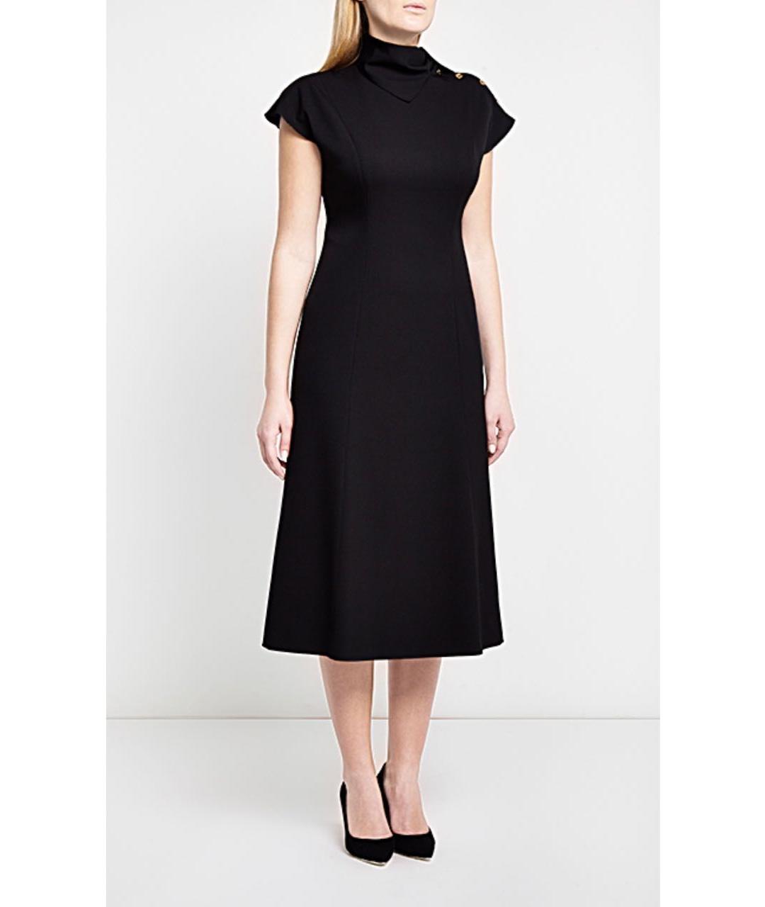 ESCADA Черное шерстяное повседневное платье, фото 2