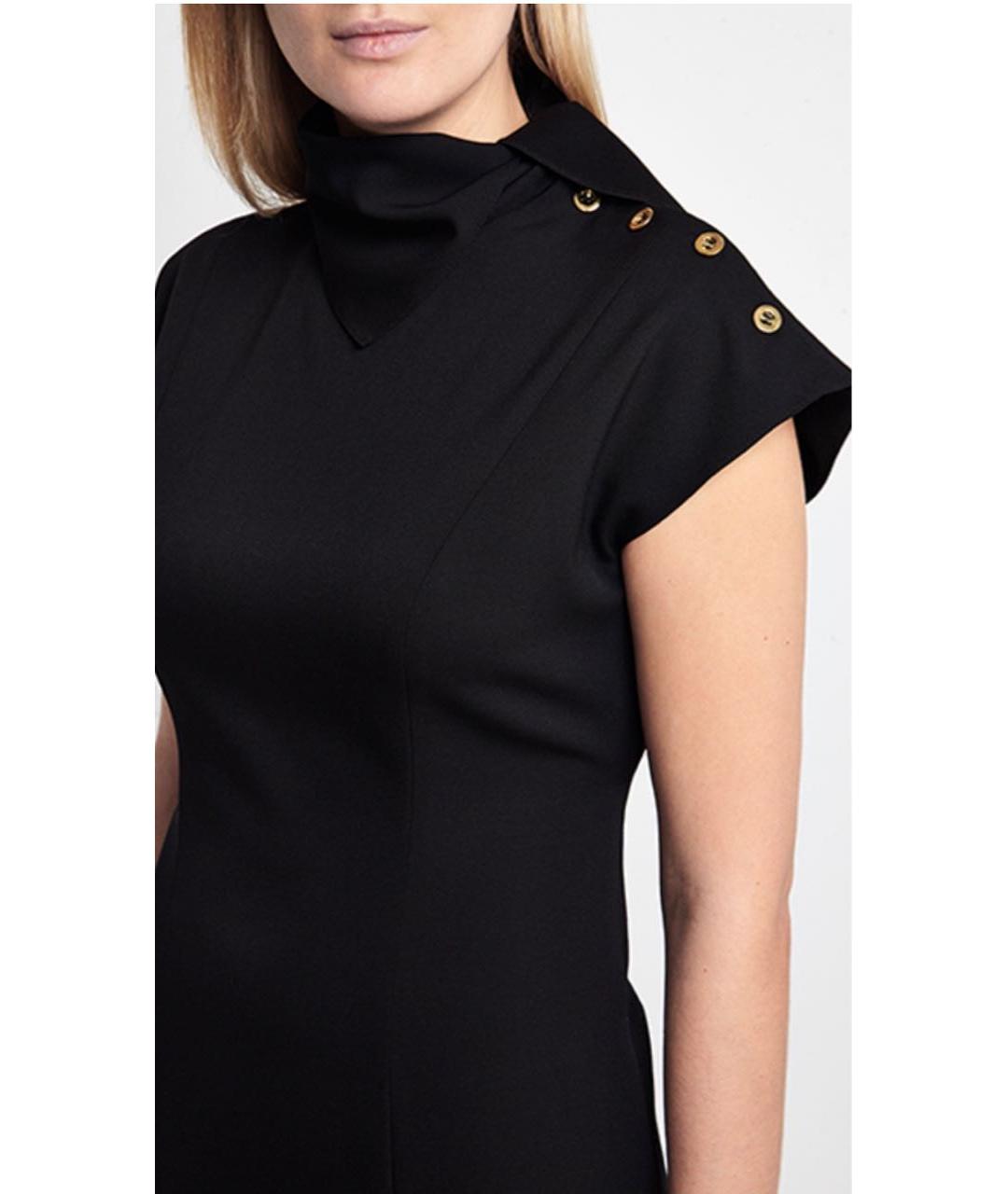 ESCADA Черное шерстяное повседневное платье, фото 4