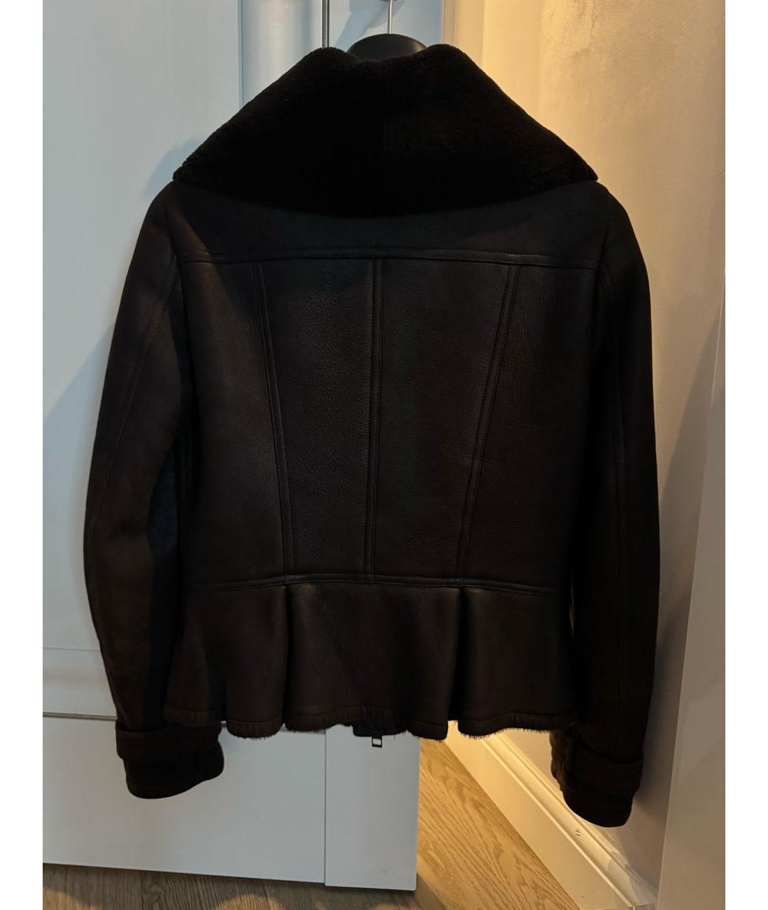 BURBERRY Коричневая кожаная дубленка, фото 2