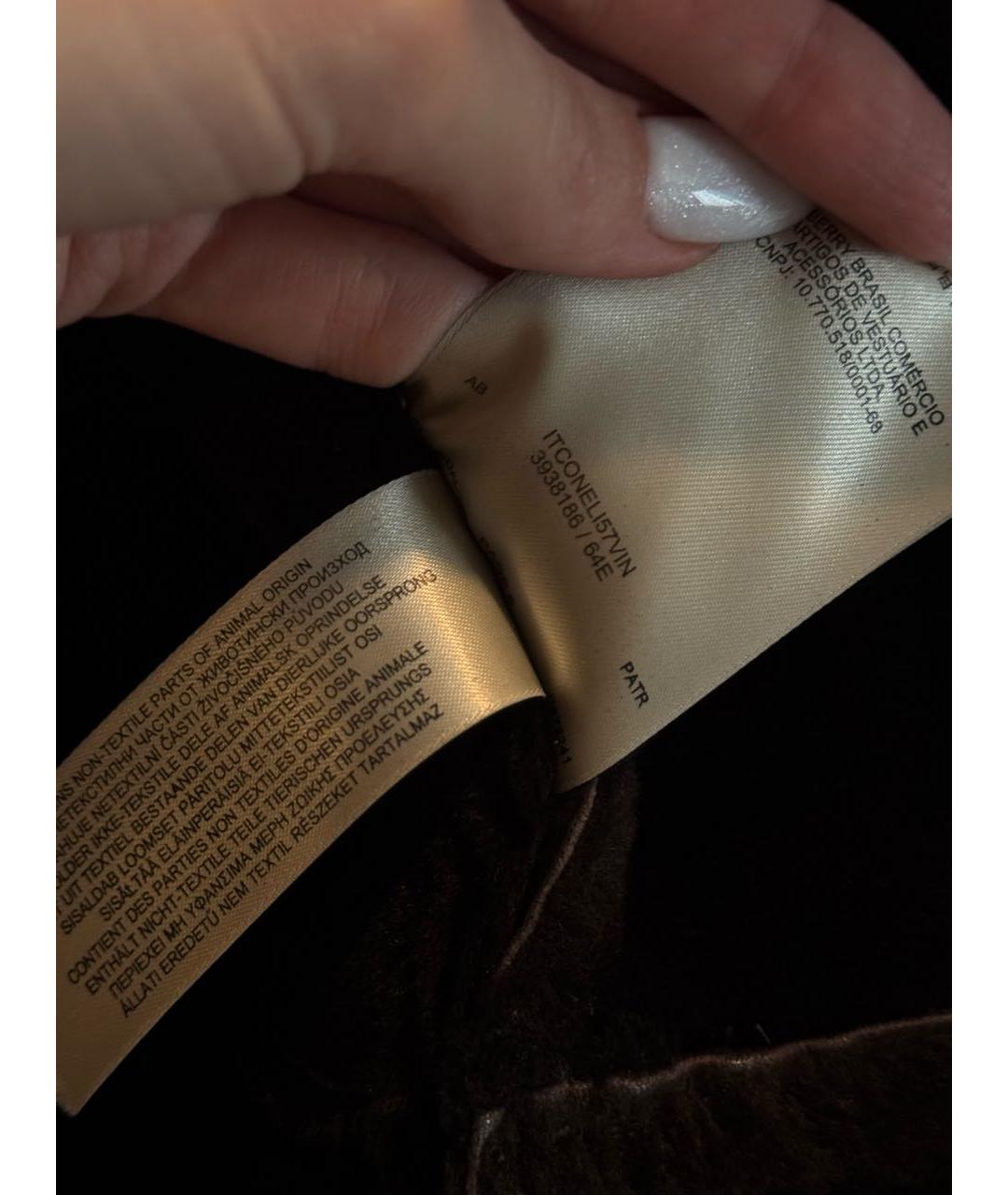 BURBERRY Коричневая кожаная дубленка, фото 6