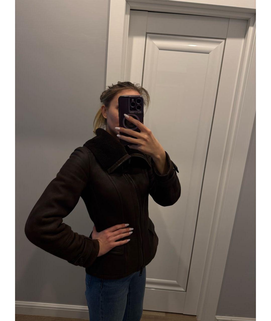 BURBERRY Коричневая кожаная дубленка, фото 7