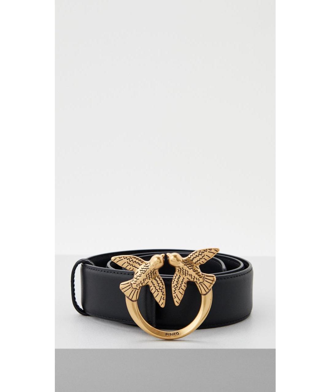 PINKO Черный кожаный ремень, фото 6