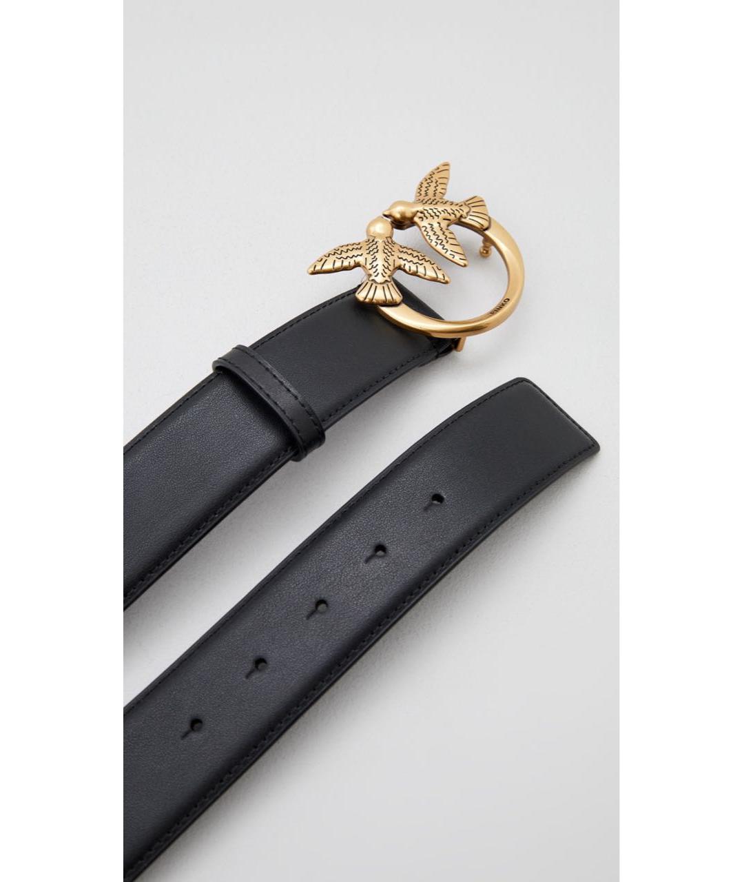 PINKO Черный кожаный ремень, фото 2
