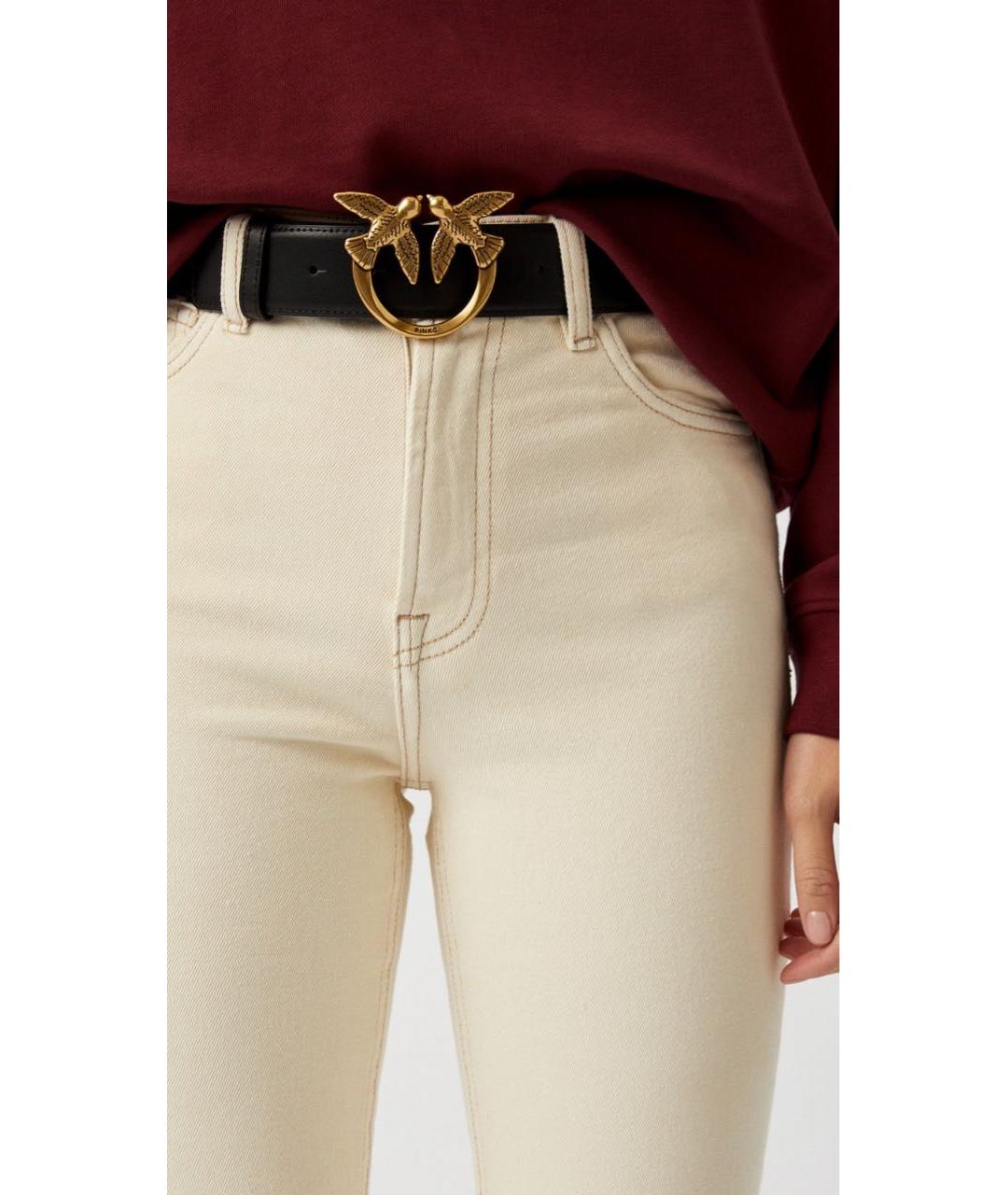 PINKO Черный кожаный ремень, фото 5