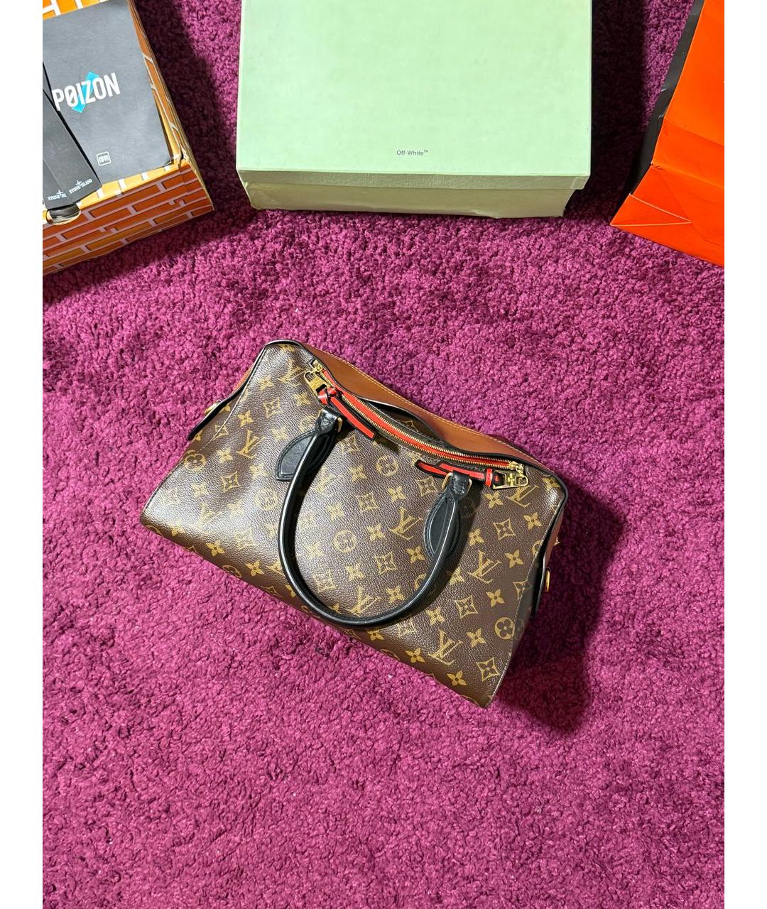 LOUIS VUITTON Коричневая сумка тоут, фото 3