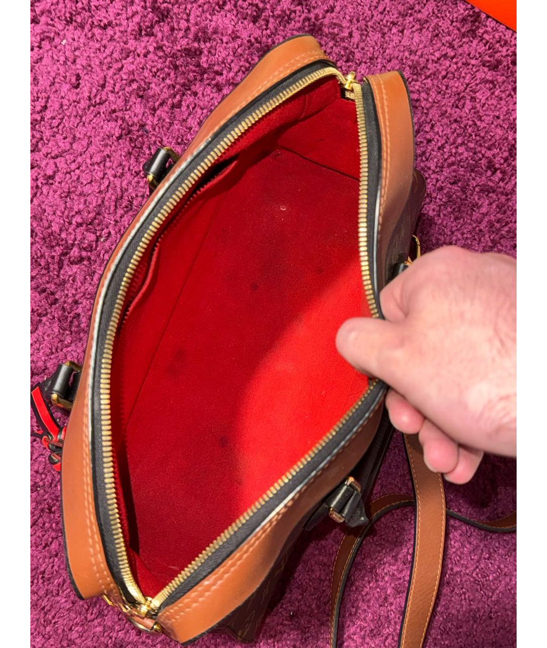 LOUIS VUITTON Коричневая сумка тоут, фото 8