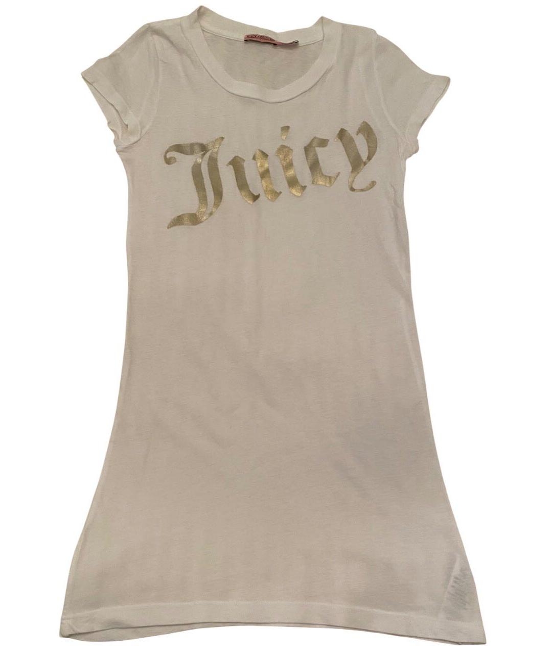 JUICY COUTURE Белая хлопковая футболка, фото 7