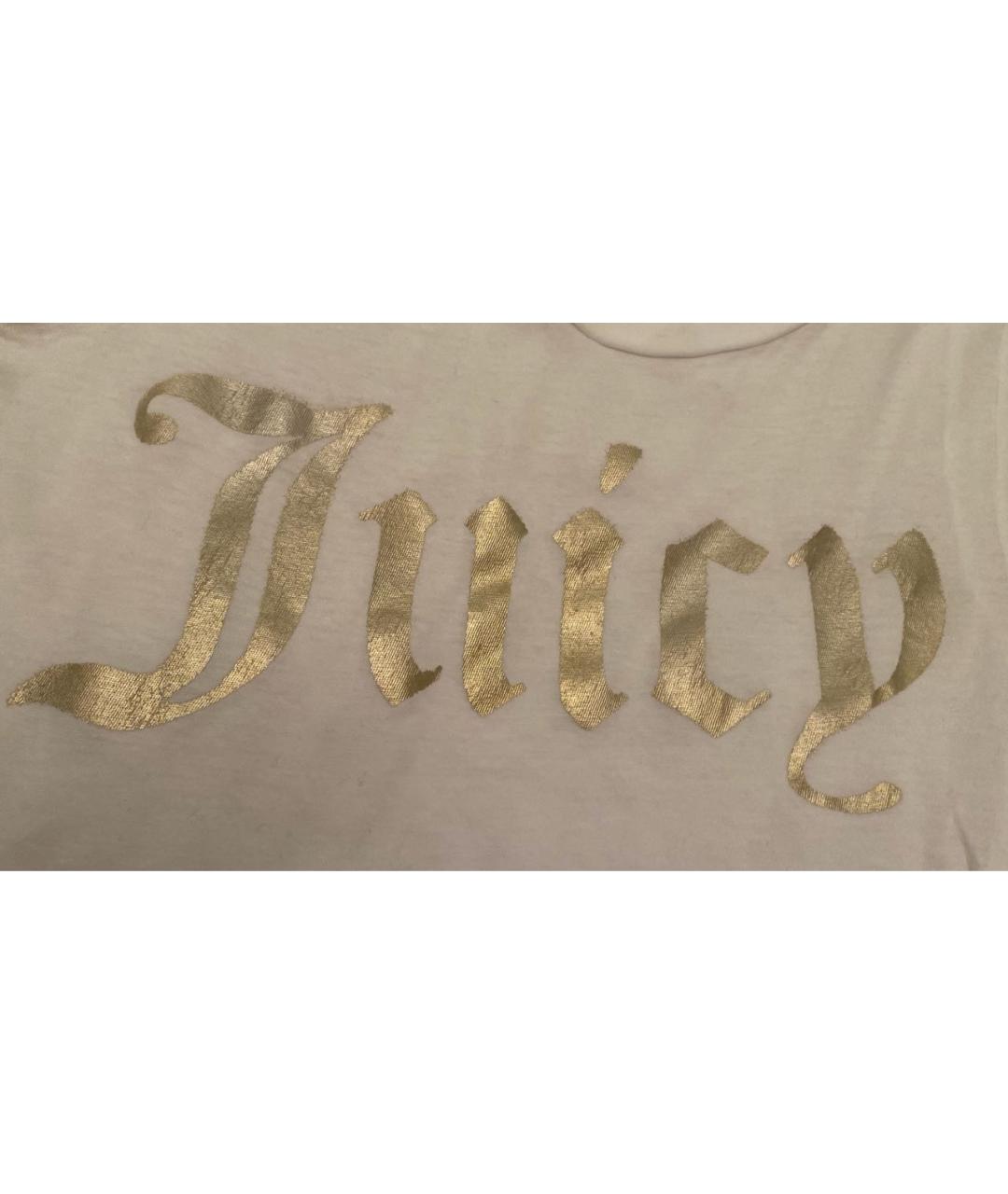 JUICY COUTURE Белая хлопковая футболка, фото 2
