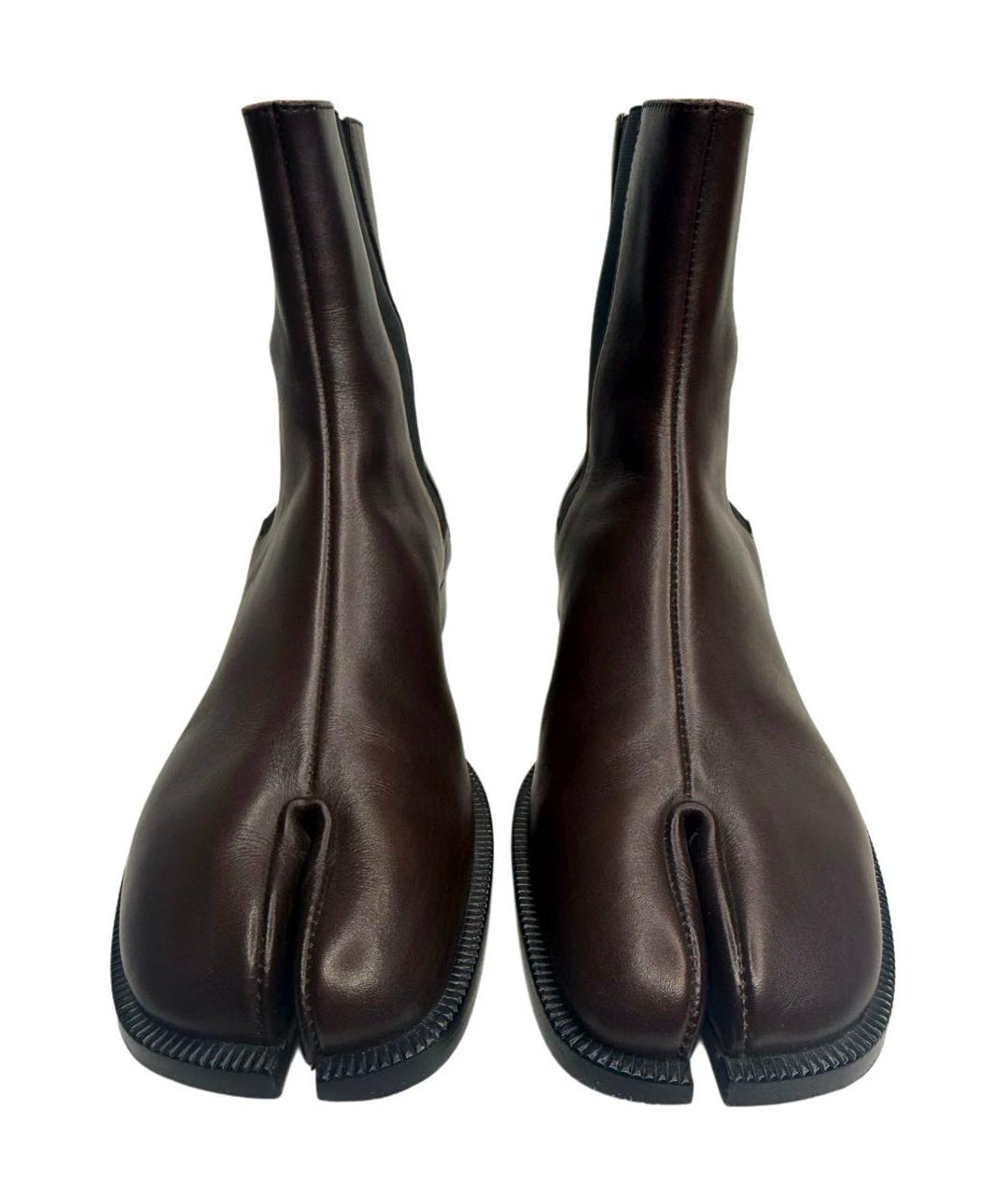 MAISON MARGIELA Коричневые кожаные ботинки, фото 4