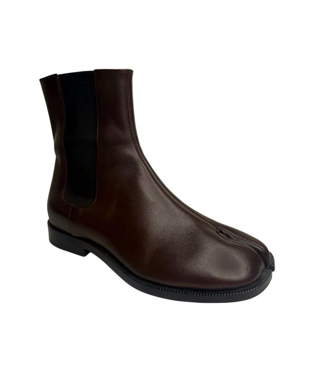 MAISON MARGIELA Коричневые кожаные ботинки, фото 1