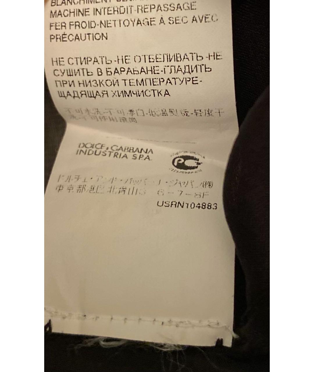 DOLCE&GABBANA Черная шелковая блузы, фото 8