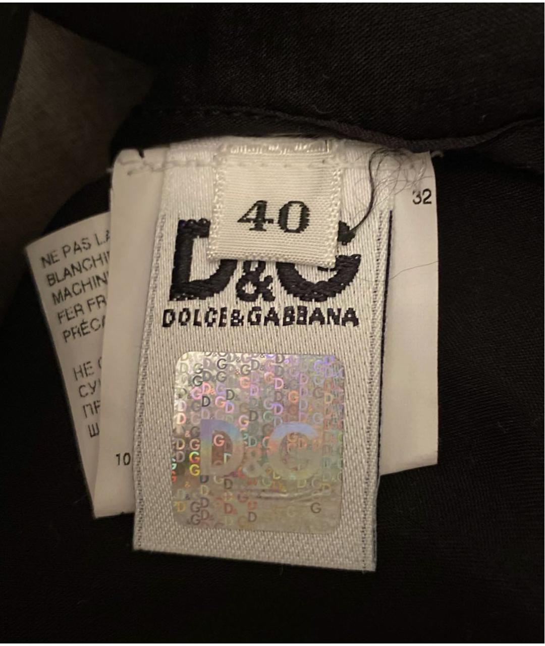 DOLCE&GABBANA Черная шелковая блузы, фото 6