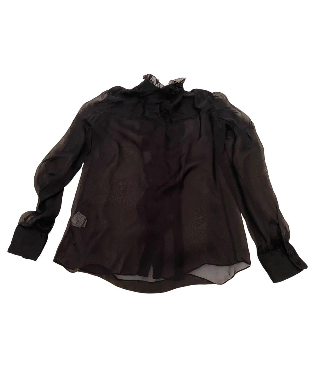 DOLCE&GABBANA Черная шелковая блузы, фото 3