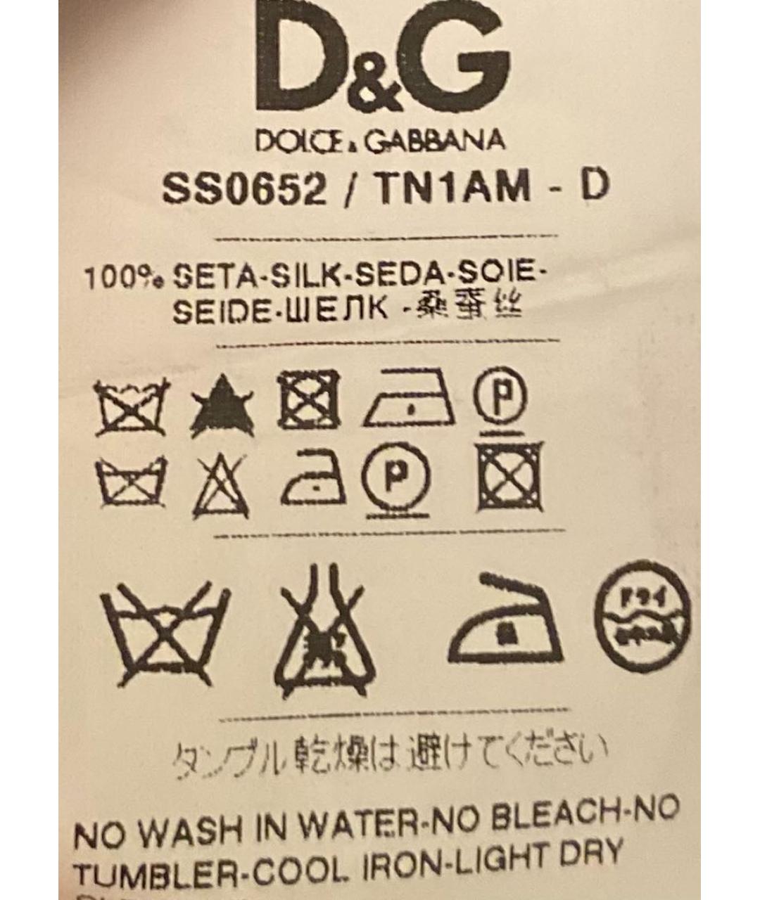 DOLCE&GABBANA Черная шелковая блузы, фото 7