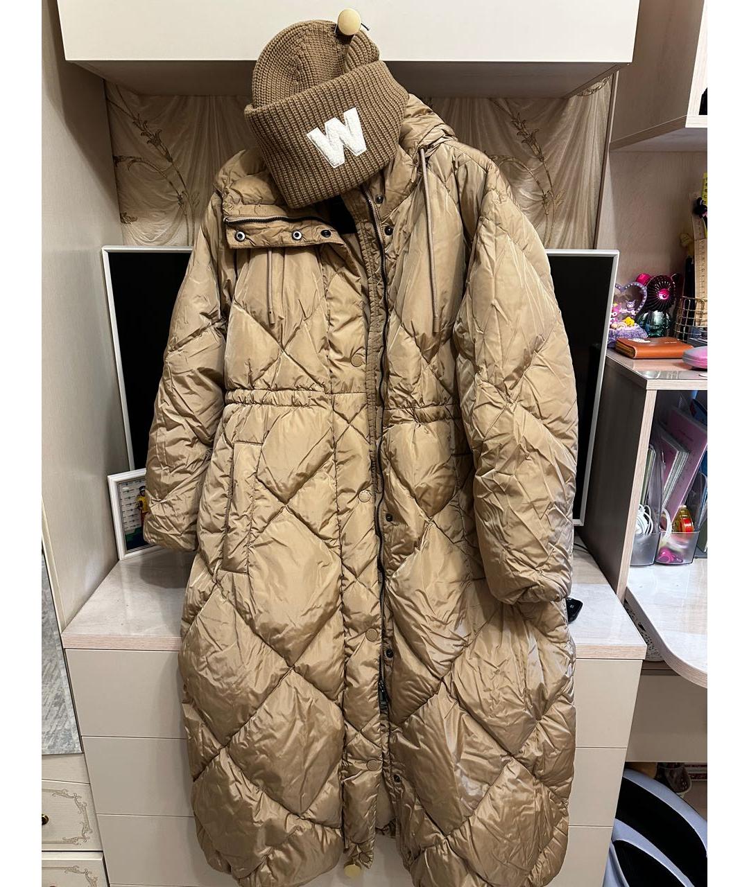 WEEKEND MAX MARA Бежевый хлопковый пуховик, фото 9