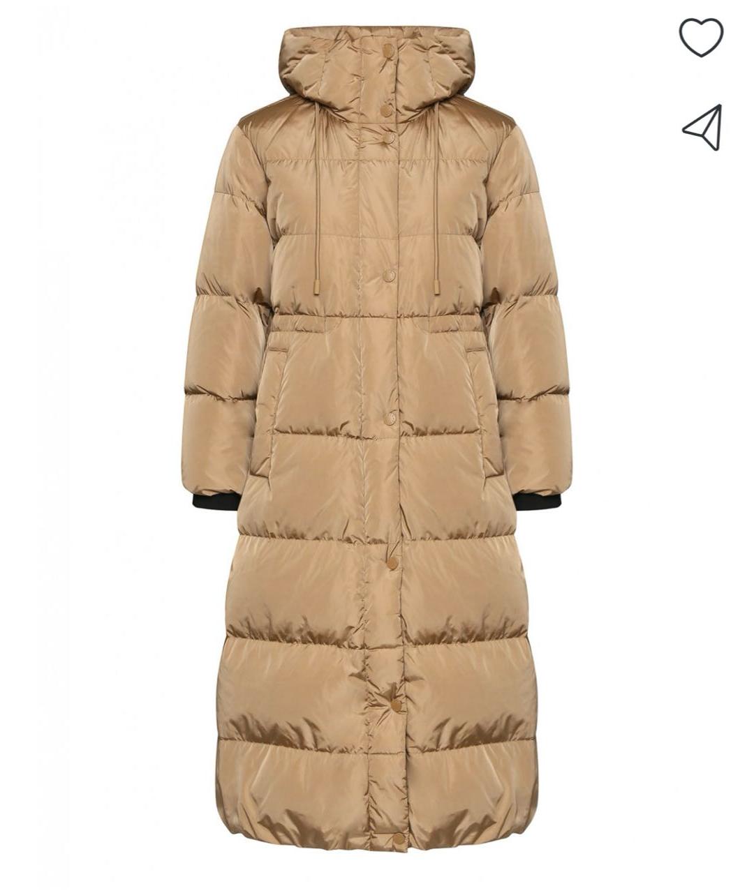 WEEKEND MAX MARA Бежевый хлопковый пуховик, фото 5