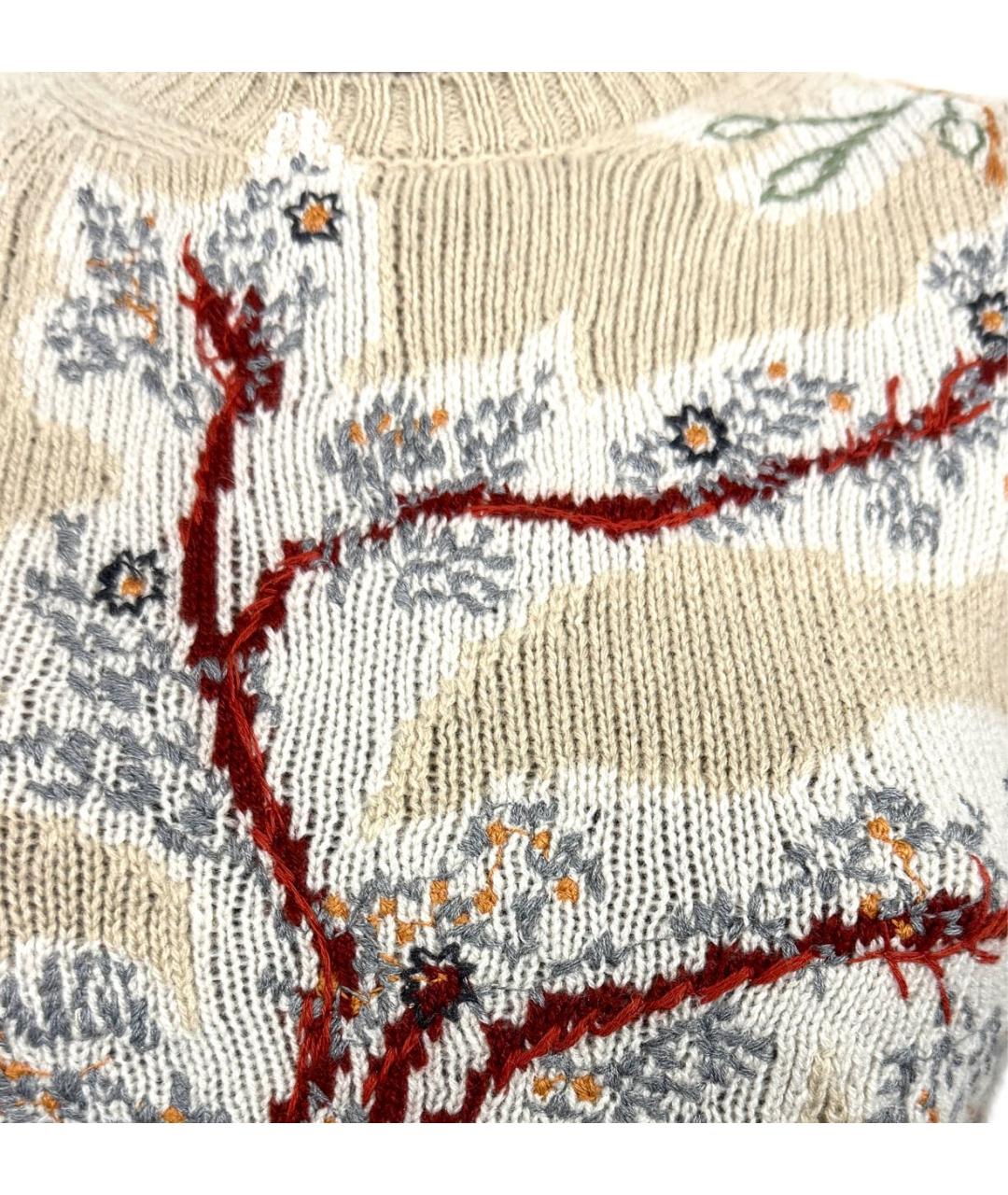 CHRISTIAN DIOR Бежевый кашемировый джемпер / свитер, фото 4