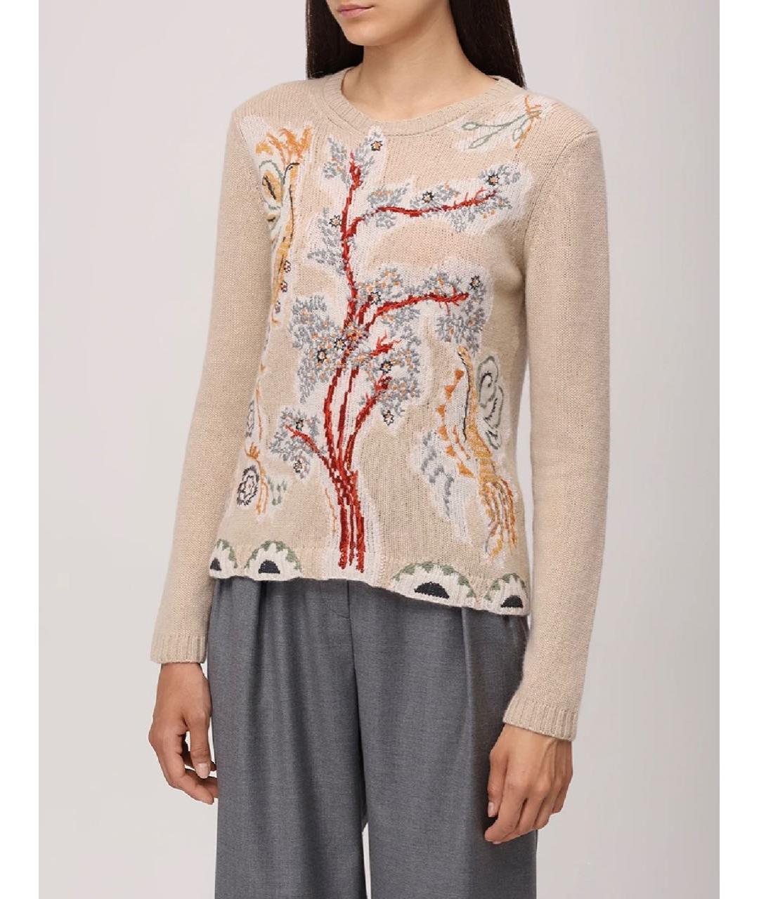 CHRISTIAN DIOR Бежевый кашемировый джемпер / свитер, фото 3