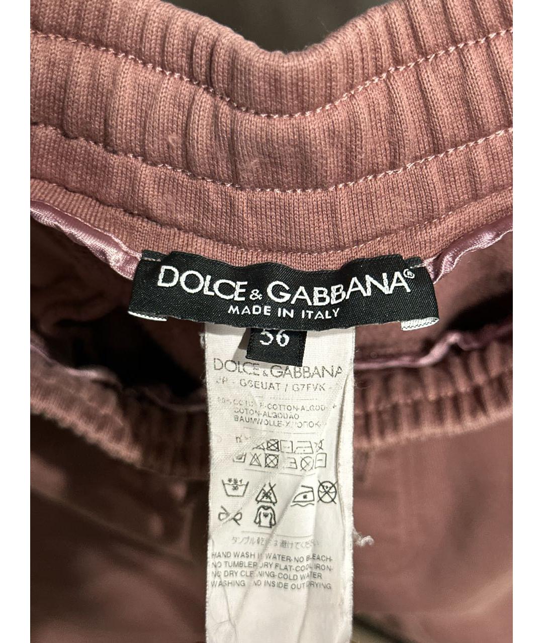 DOLCE&GABBANA Коралловый хлопковый спортивный костюм, фото 8