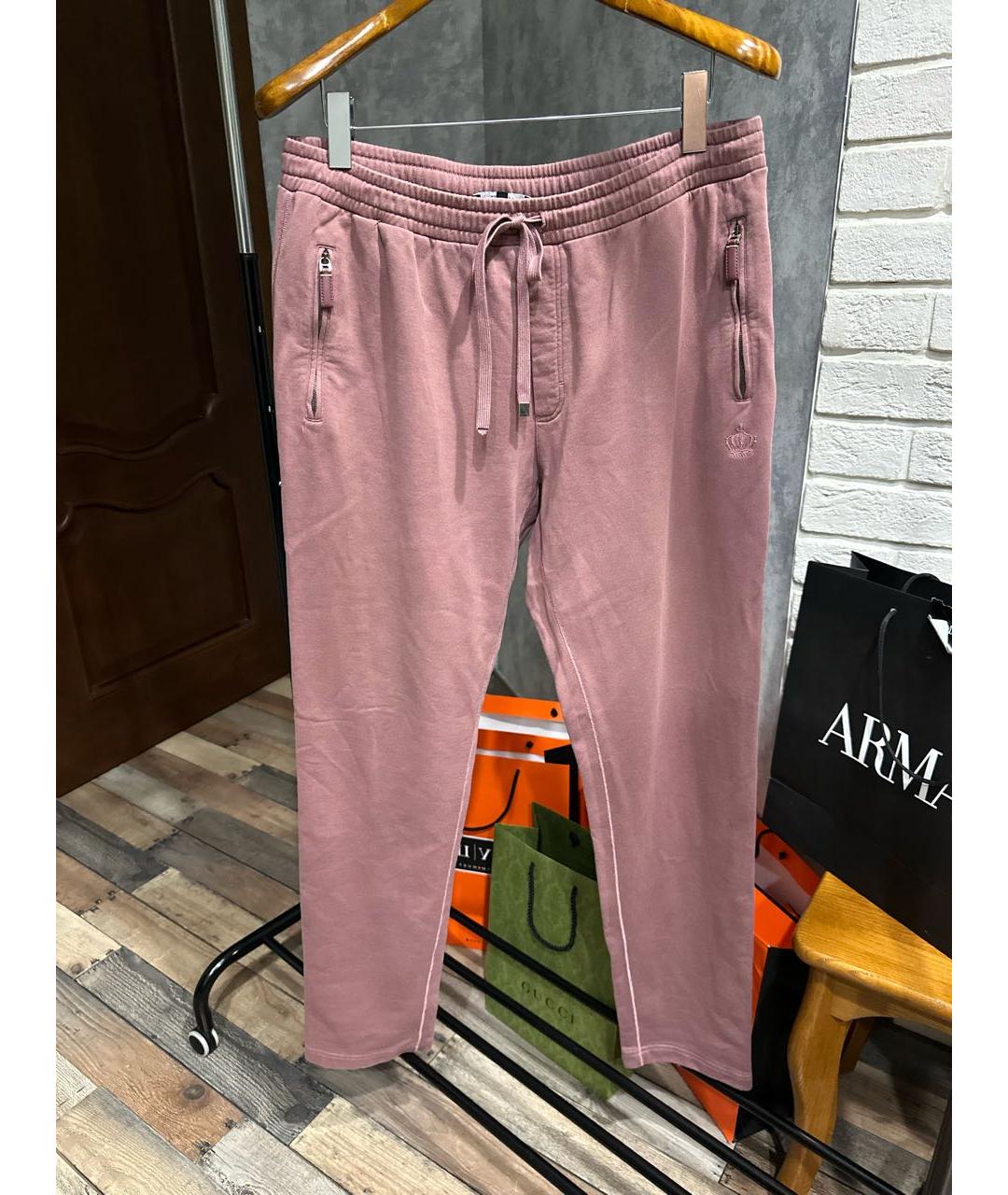 DOLCE&GABBANA Коралловый хлопковый спортивный костюм, фото 5