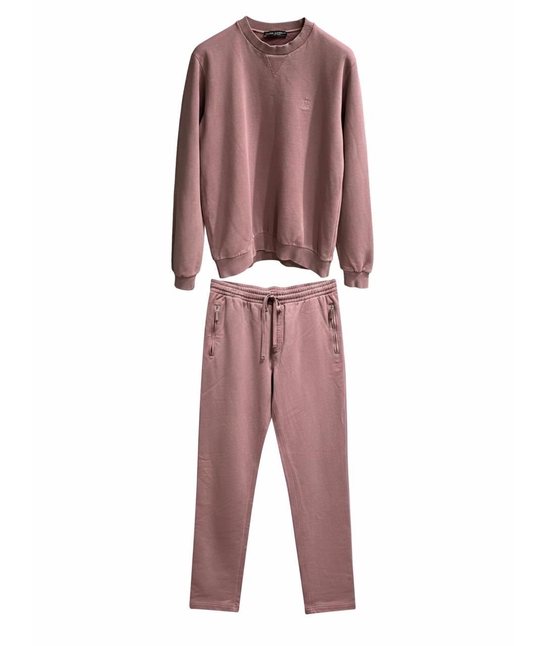 DOLCE&GABBANA Коралловый хлопковый спортивный костюм, фото 1