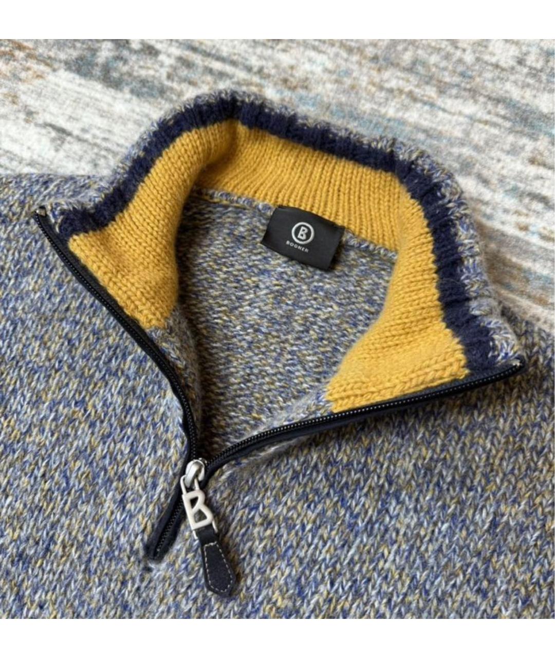 BOGNER Серый шерстяной джемпер / свитер, фото 3