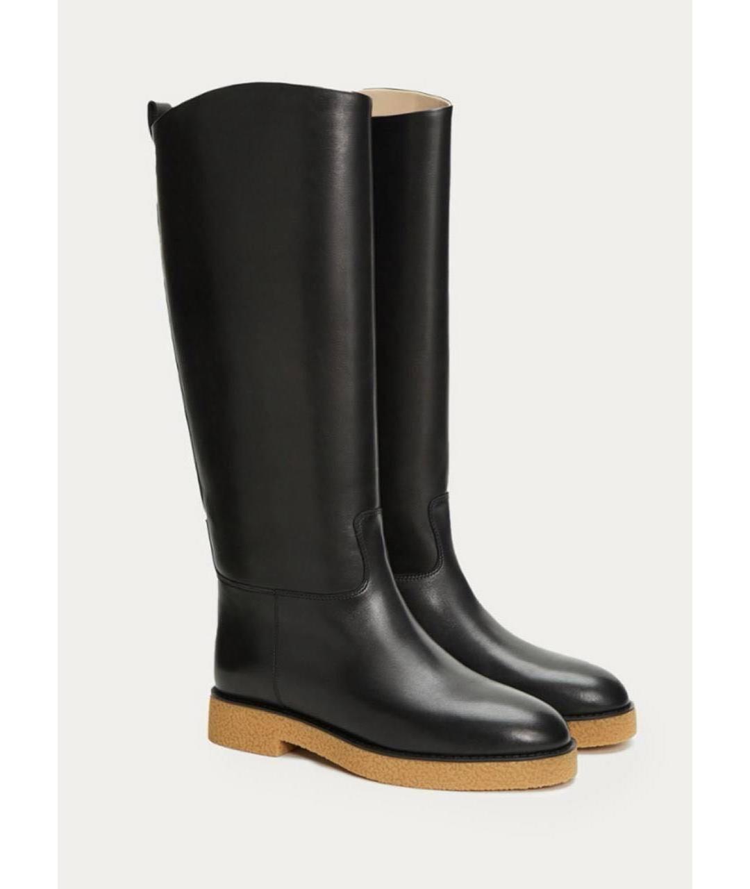 12 STOREEZ Черные кожаные сапоги, фото 8